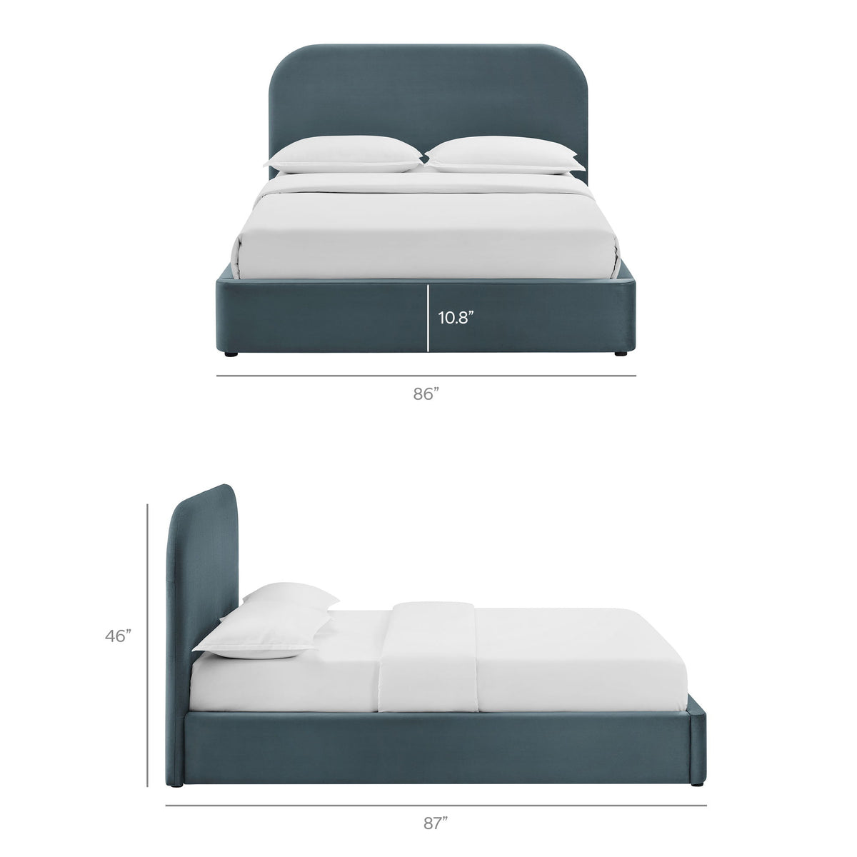 Keynote King Performance Velvet Storage Platform Bed Frame by Modway