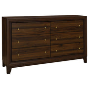 Coaster Fine Furniture Welsley - 6-Drawer Dresser Cabinet - Walnut | Meri Furniture