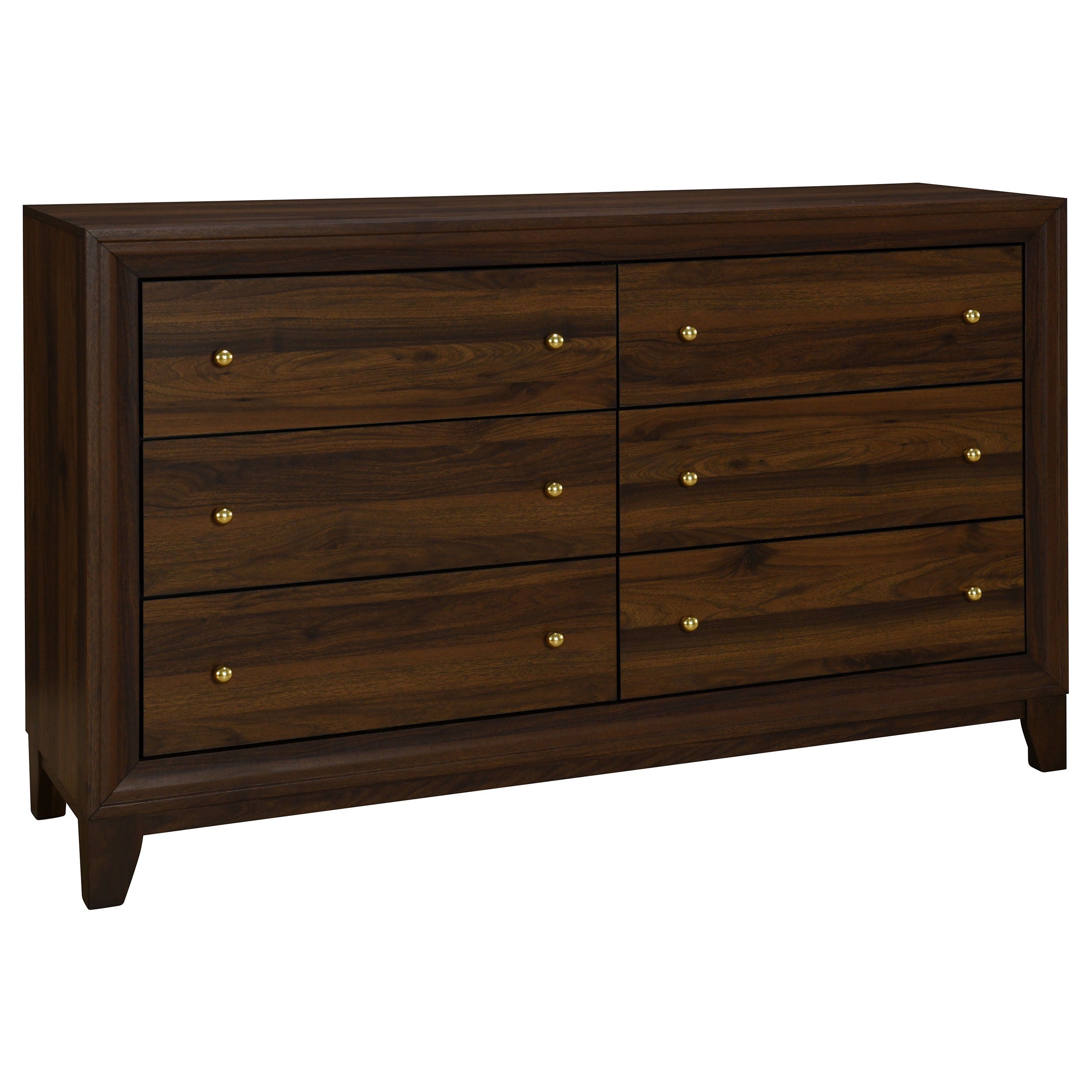 Coaster Fine Furniture Welsley - 6-Drawer Dresser Cabinet - Walnut | Meri Furniture