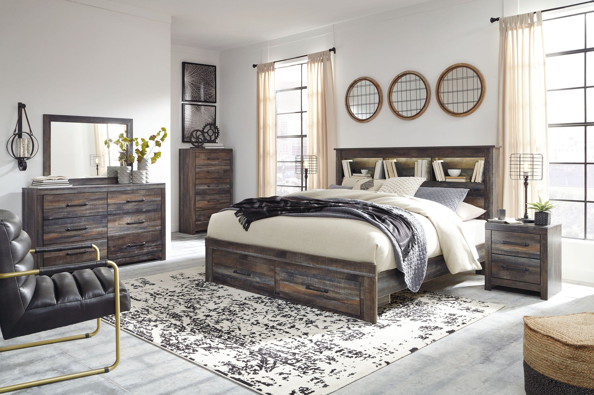 Signature Design by Ashley® Drystan - Panel Bookcase Bed | Meri Furniture