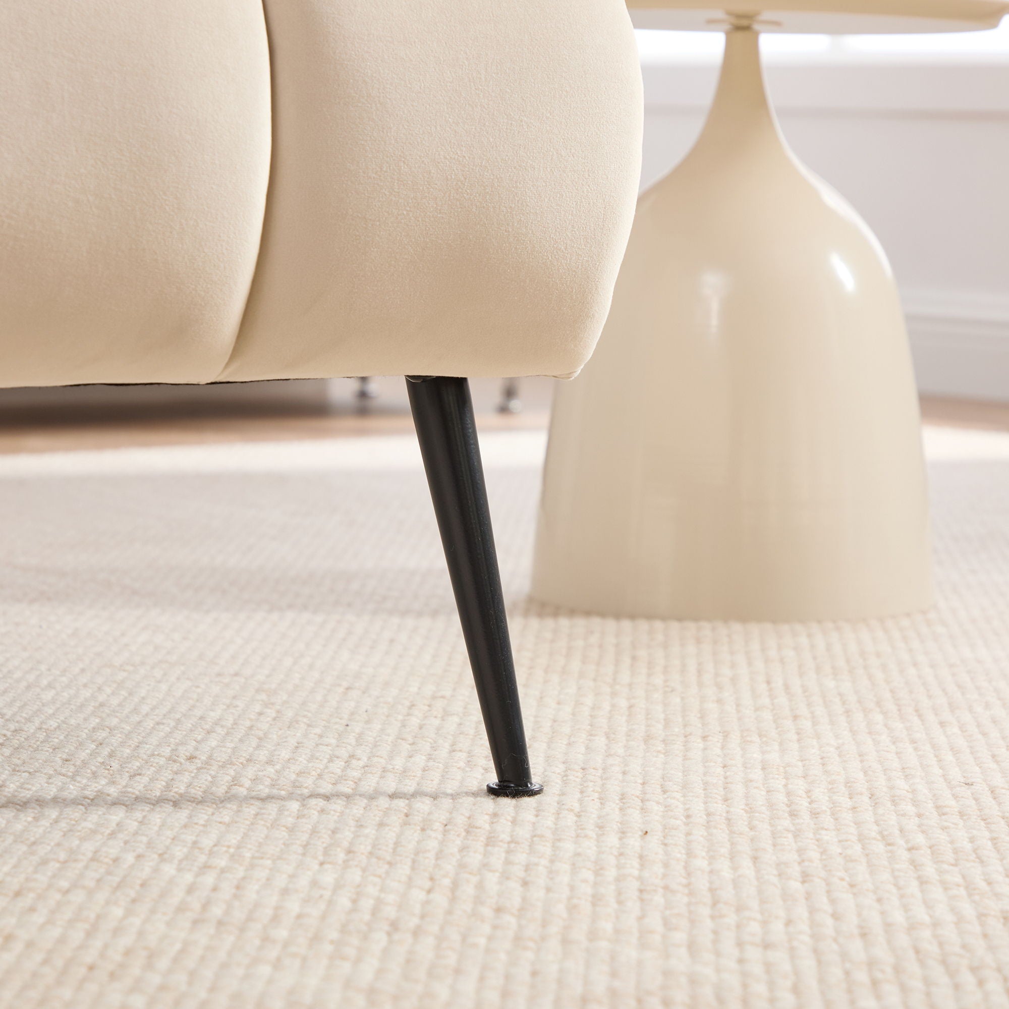 Upholstered Armless Chair For Living Room