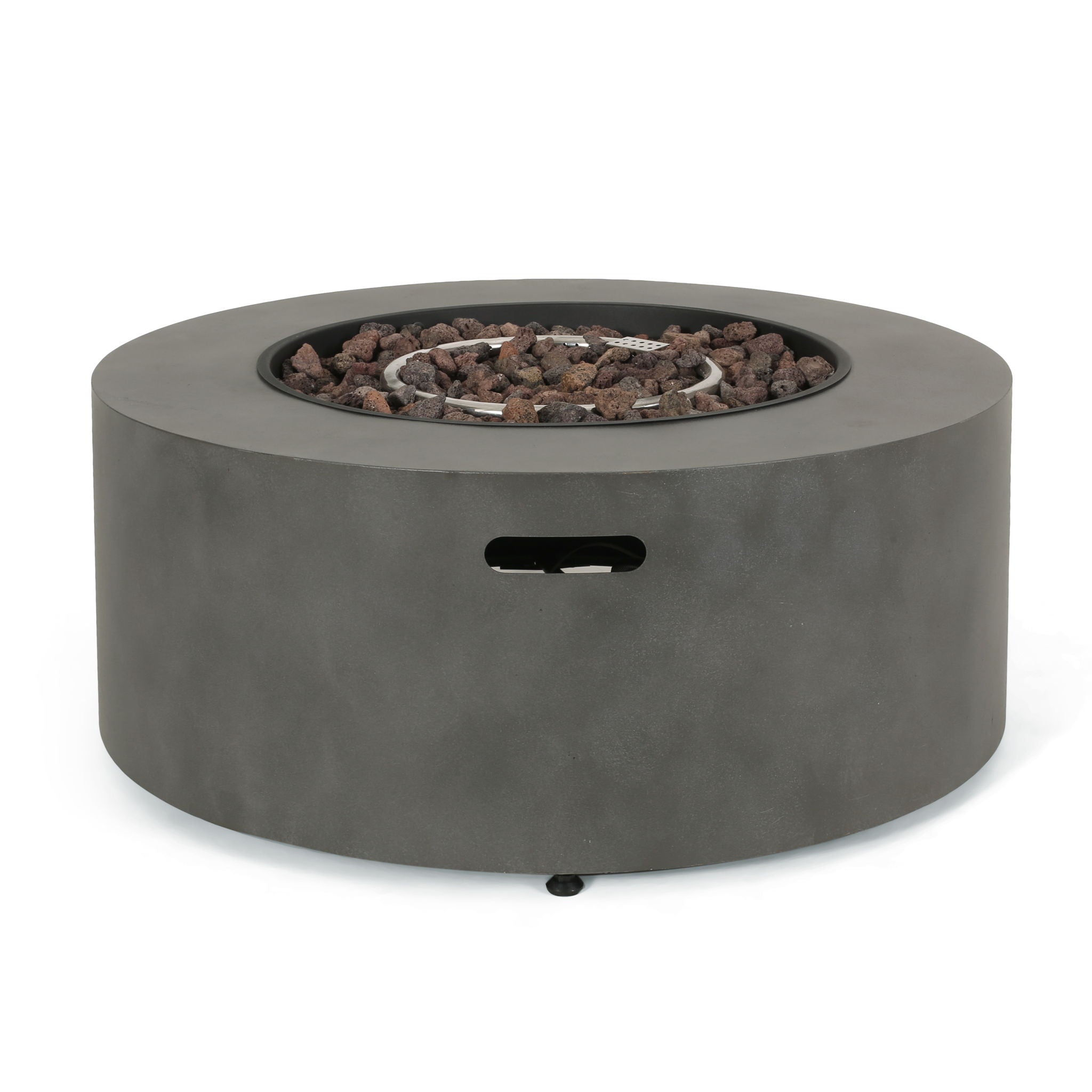 Round Iron Fire Pit With 40,000 Btu