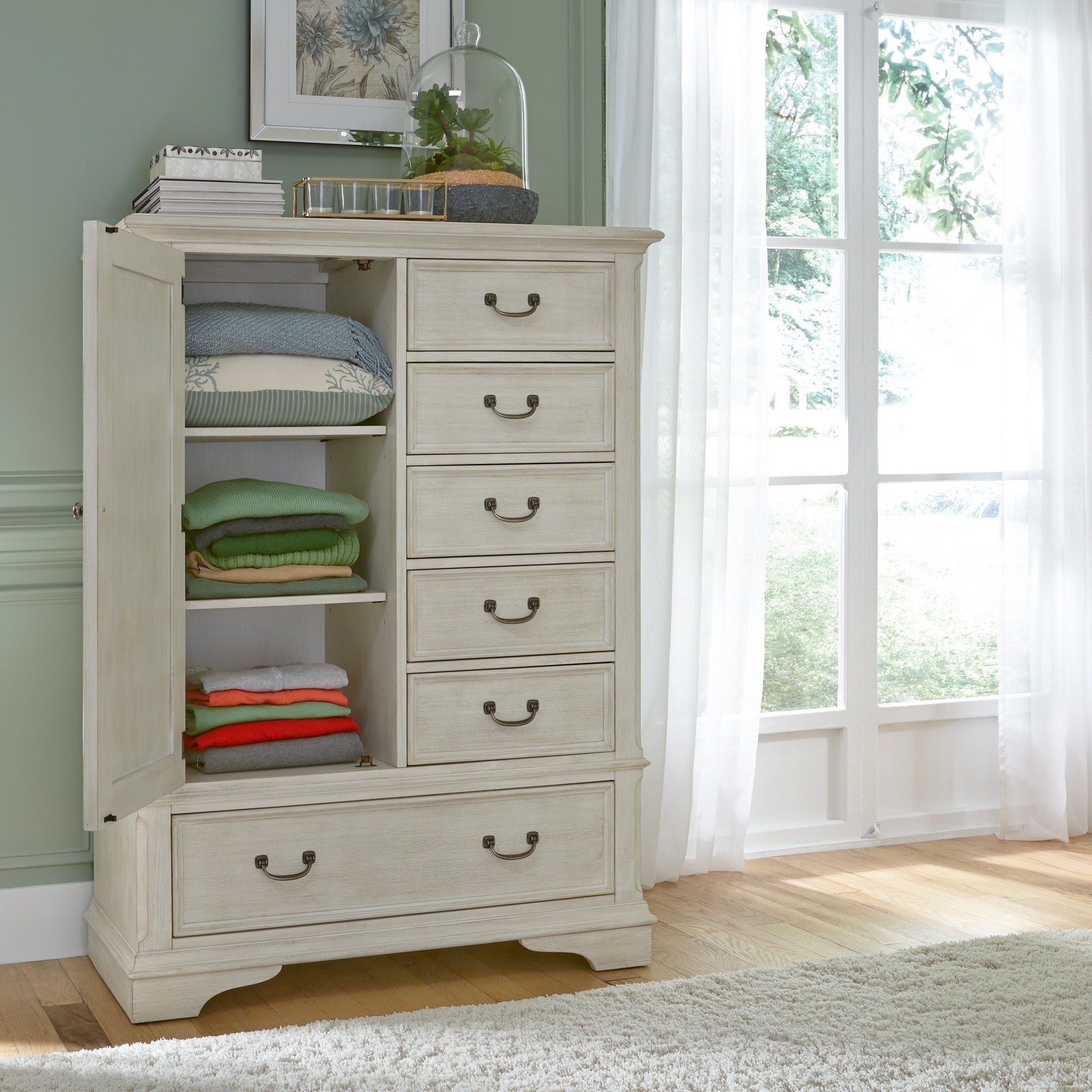 Liberty Furniture Bayside - Gentleman's Chest - White | Meri Furniture