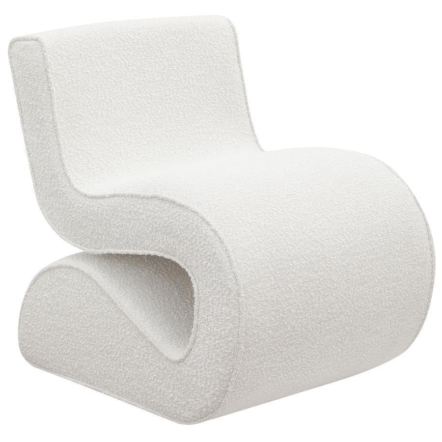 Coaster Fine Furniture Ronea - Boucle Upholstered Armless Curved Chair | Meri Furniture