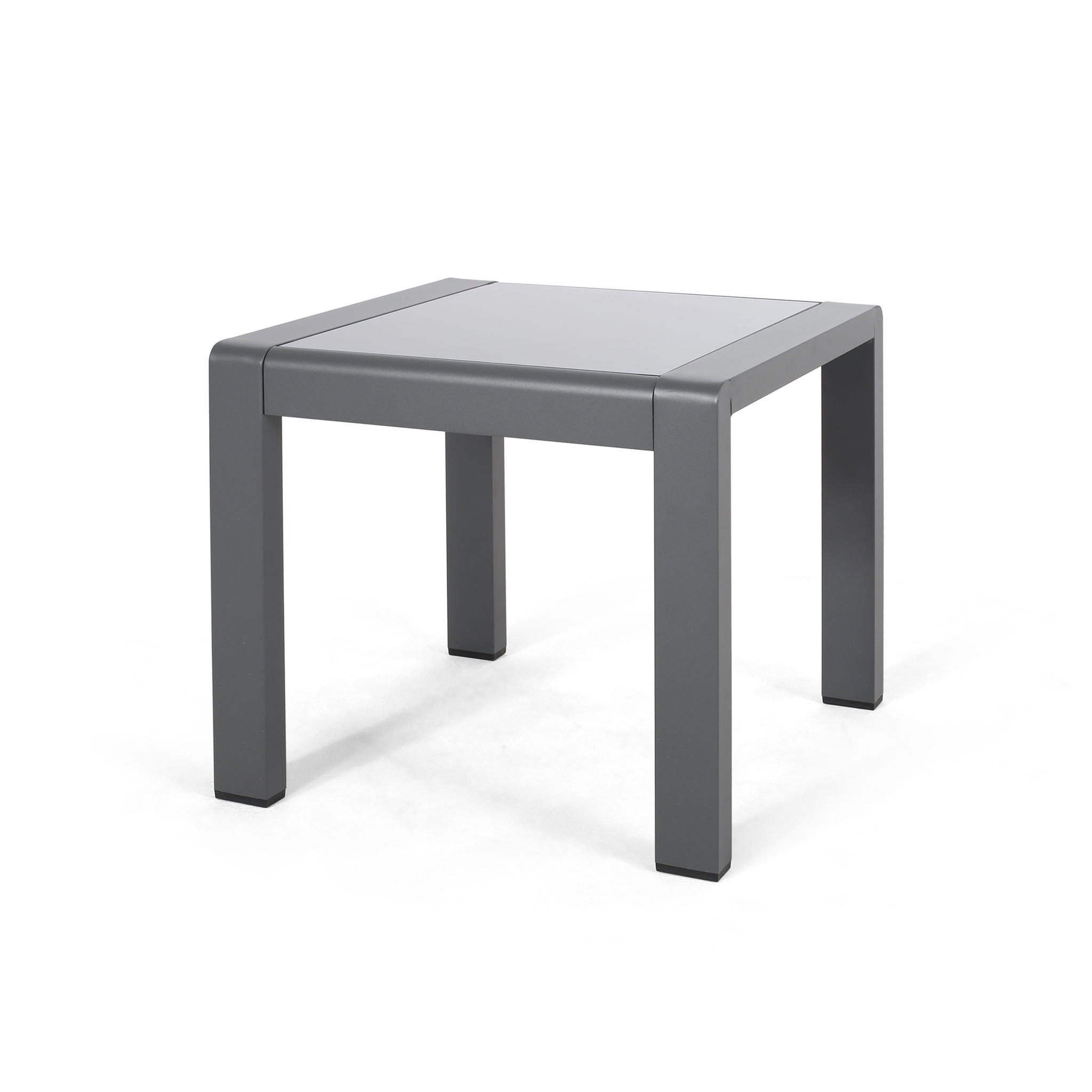 Cape Coral - Contemporary Side Table With Frosted Glass Top