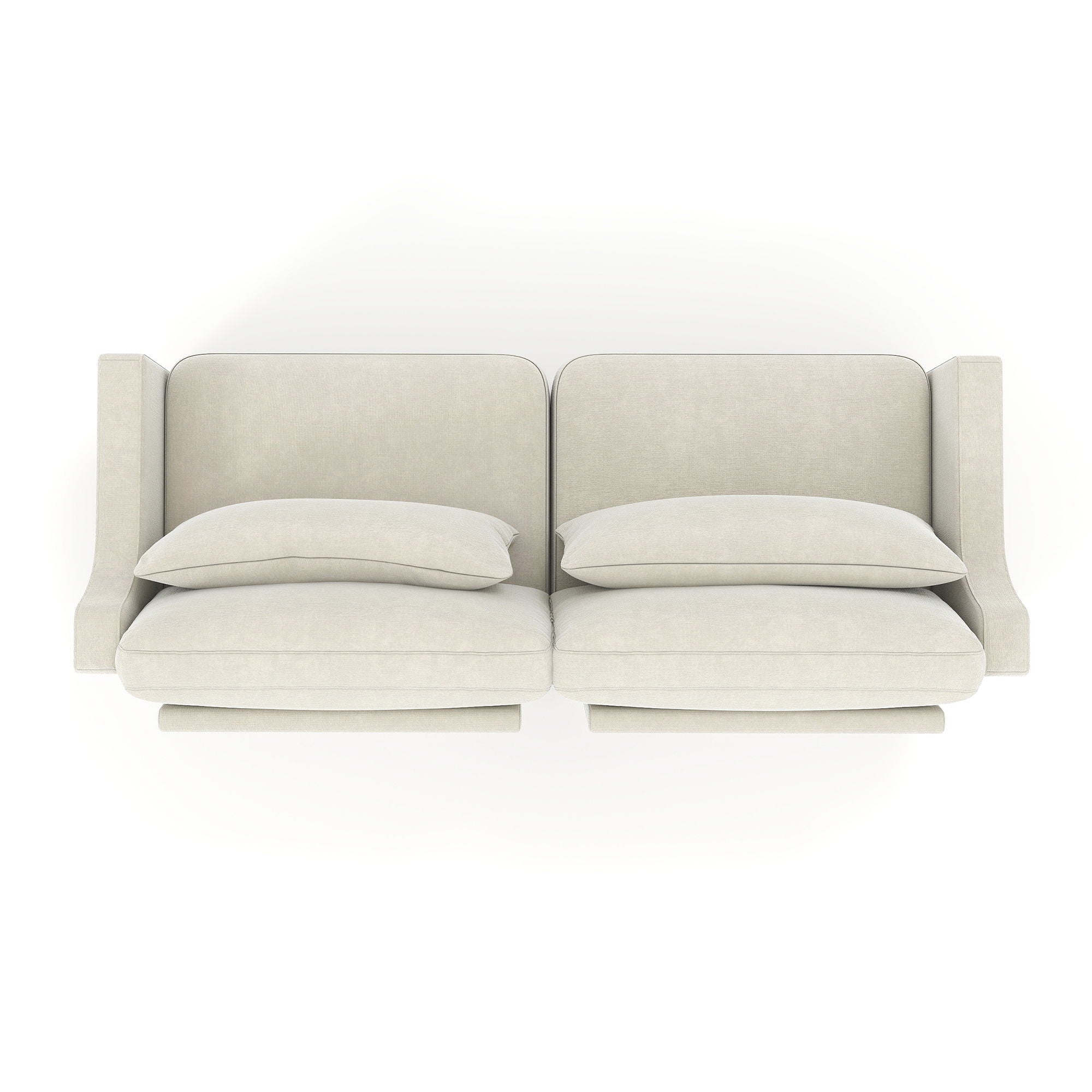 Elegant Sofa With Ergonomic Design And Lumbar Pillows