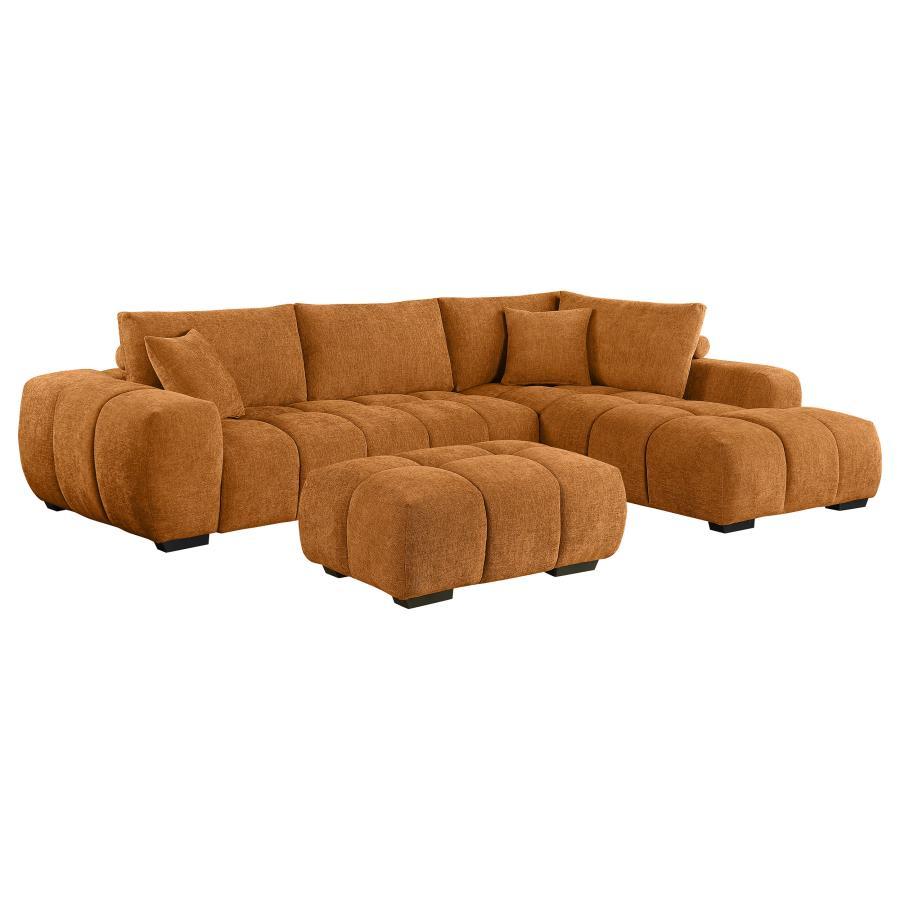 Coaster Fine Furniture Camacho - Upholstered Sectional Sofa With Ottoman Set | Meri Furniture