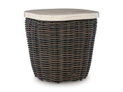 Signature Design by Ashley® Kimora - Beige / Dark Brown - Square End Table | Meri Furniture