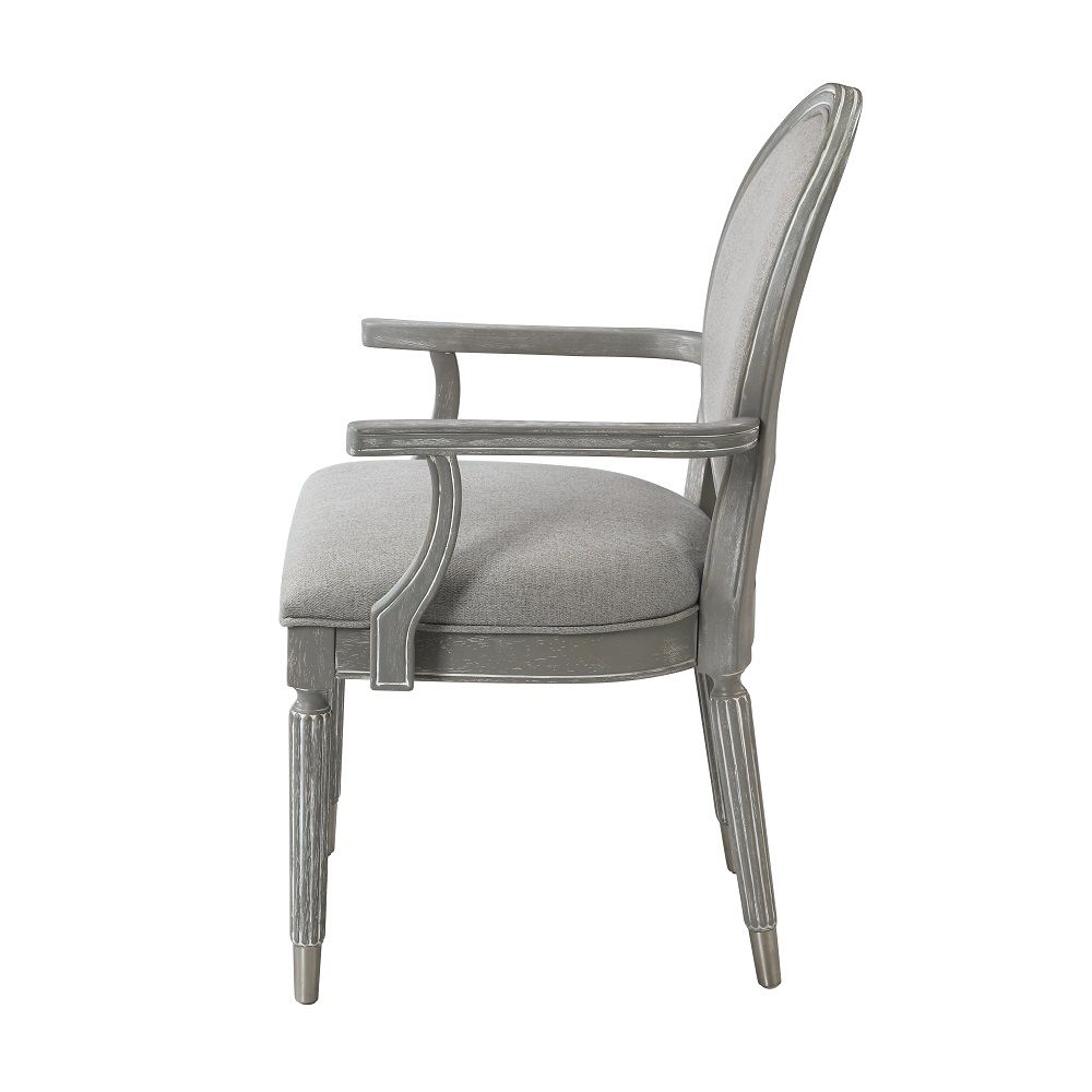 ACME Adalynn - Arm Chair (Set of 2) - Gray | Meri Furniture