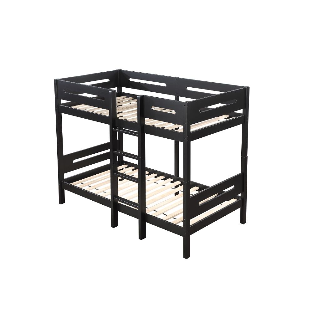 ACME Ekko - Twin Over Twin Bunk Bed - Black | Meri Furniture