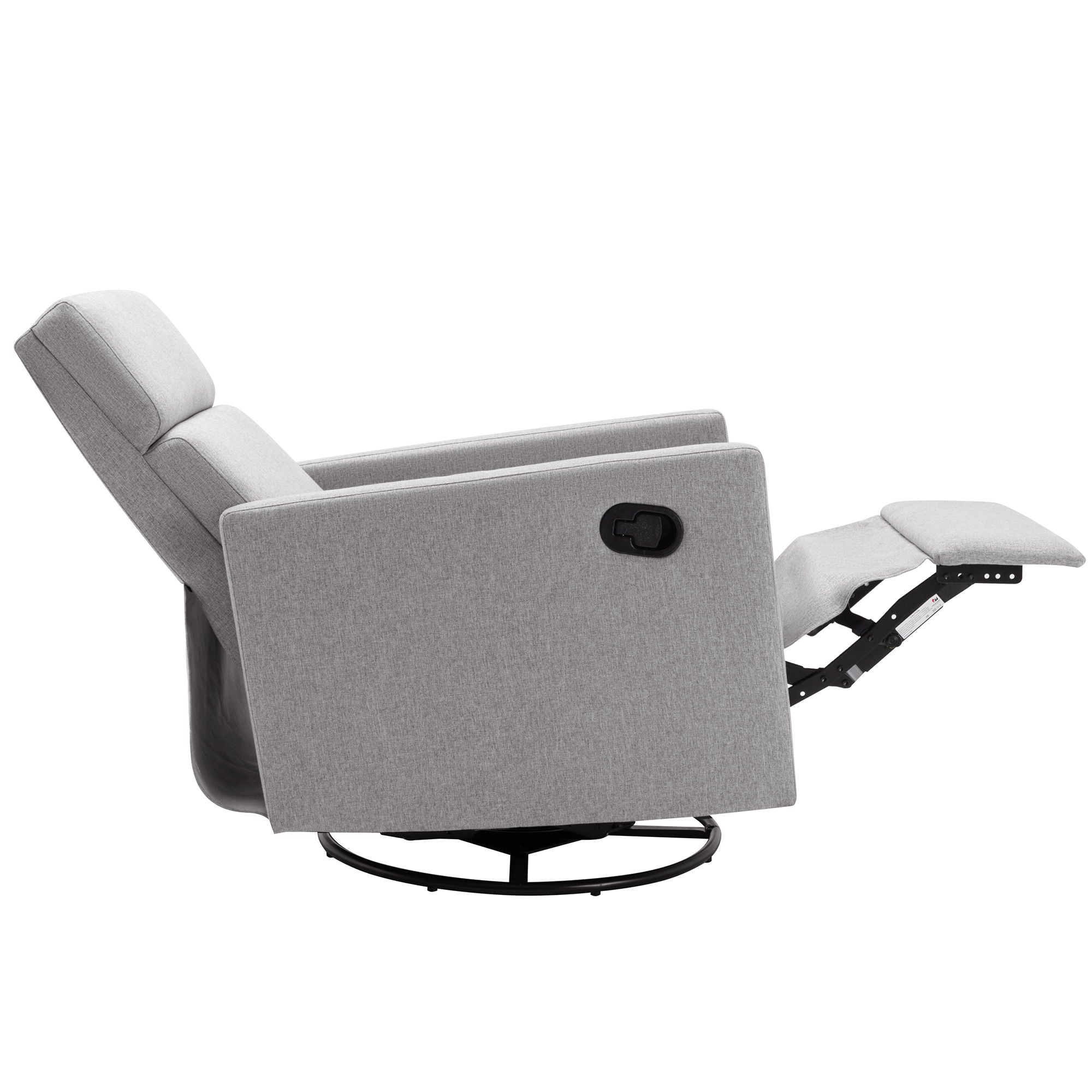 Modern Upholstered Rocker Nursery Chair Plush Seating Glider Swivel Recliner Chair