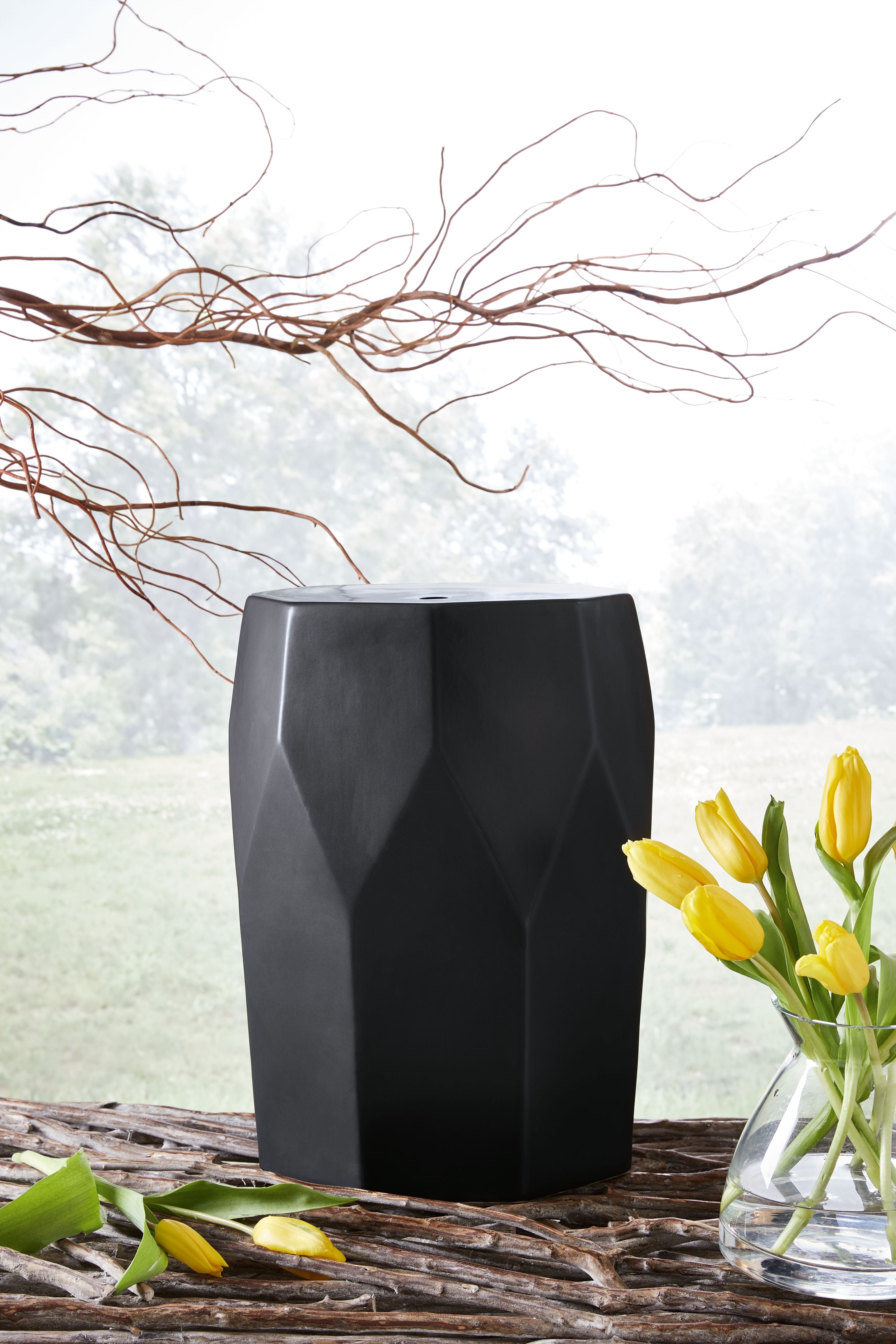 Signature Design by Ashley® Rhysworth - Black - Stool | Meri Furniture
