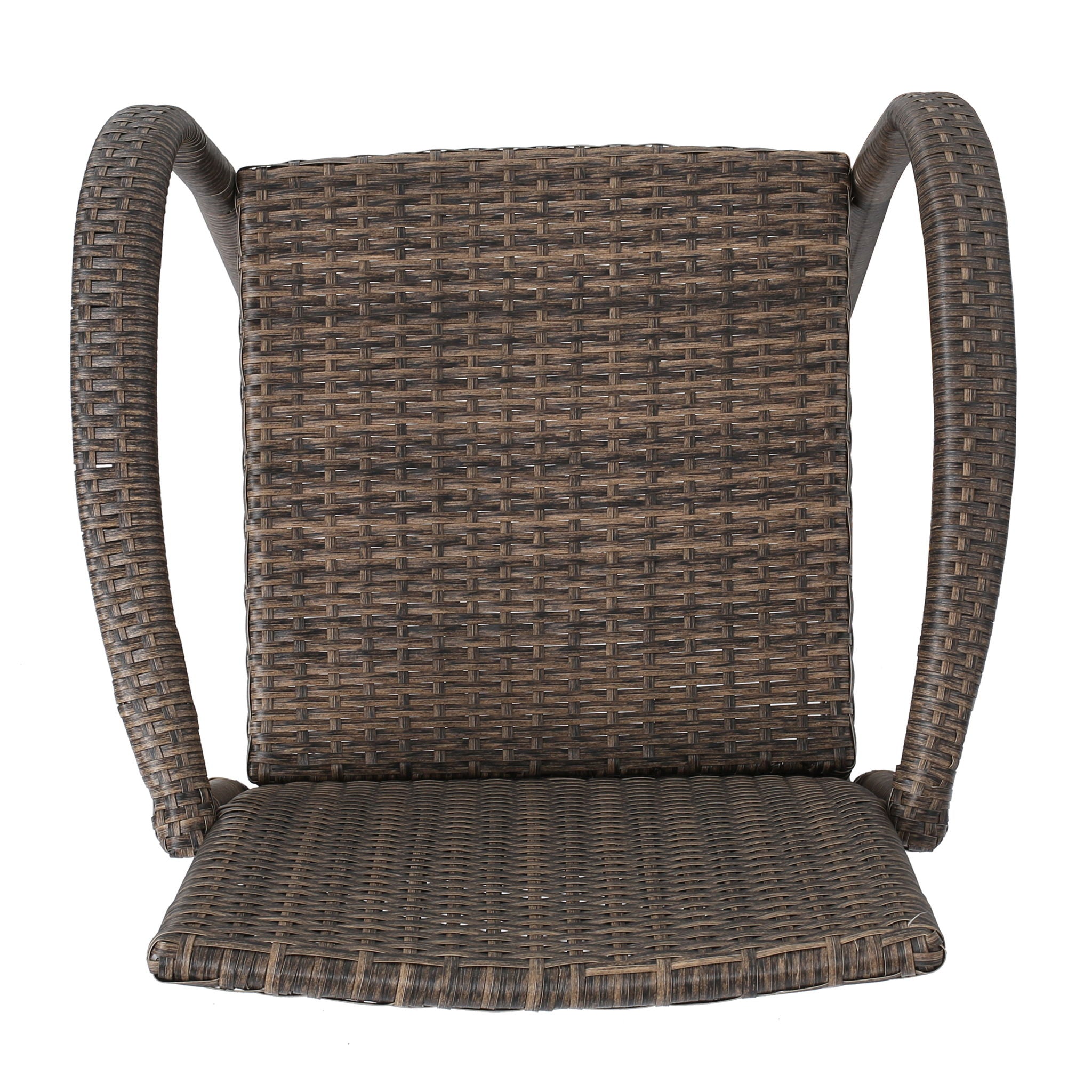 Outdoor Wicker Barstools With Rattan And Iron Frame