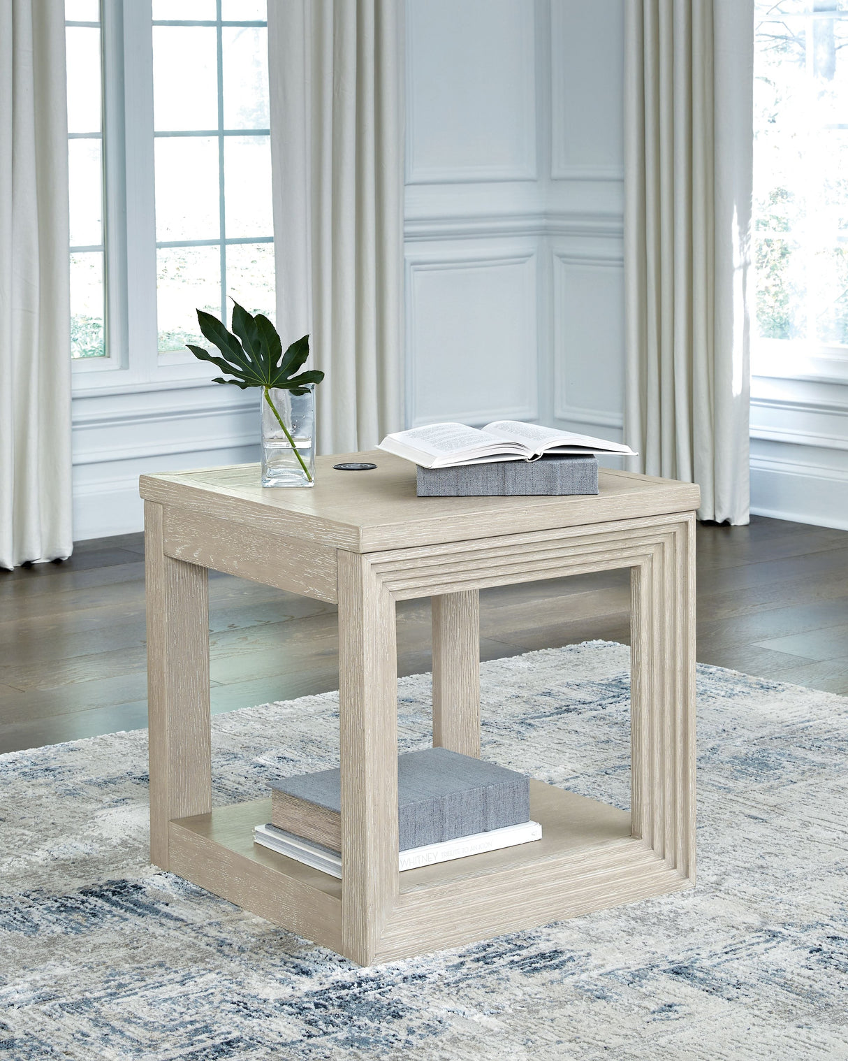 Signature Design by Ashley® Marxhart - Bisque - Square End Table | Meri Furniture