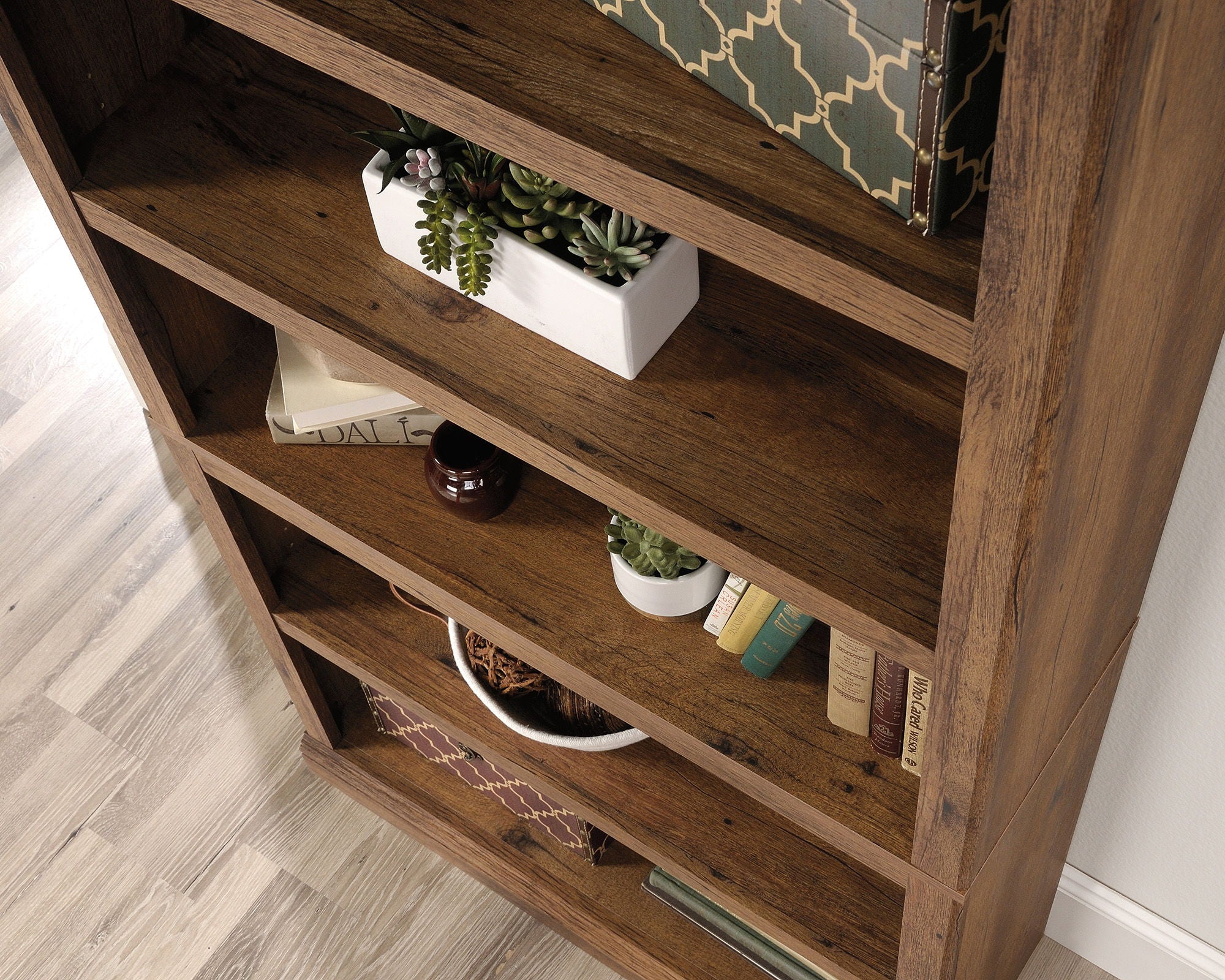 5-Shelf Bookcase Vintage Oak