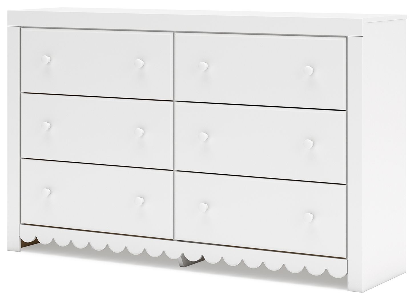 Signature Design by Ashley® Mollviney - White - Six Drawer Dresser | Meri Furniture