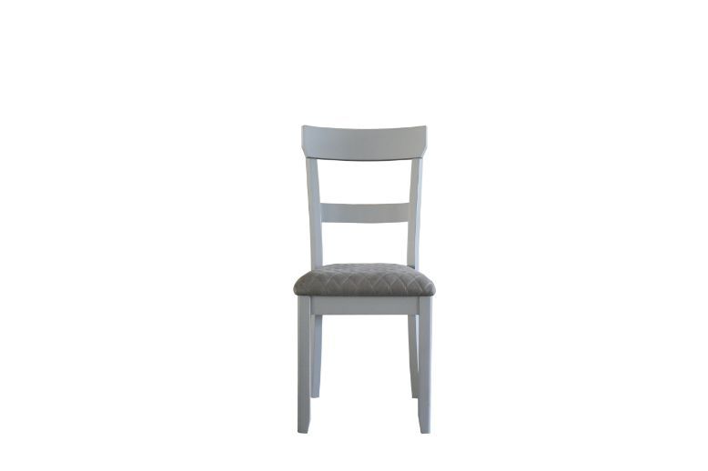 House Marchese - Side Chair Set of 2) - Two Tone Gray Fabric & Pearl Gray