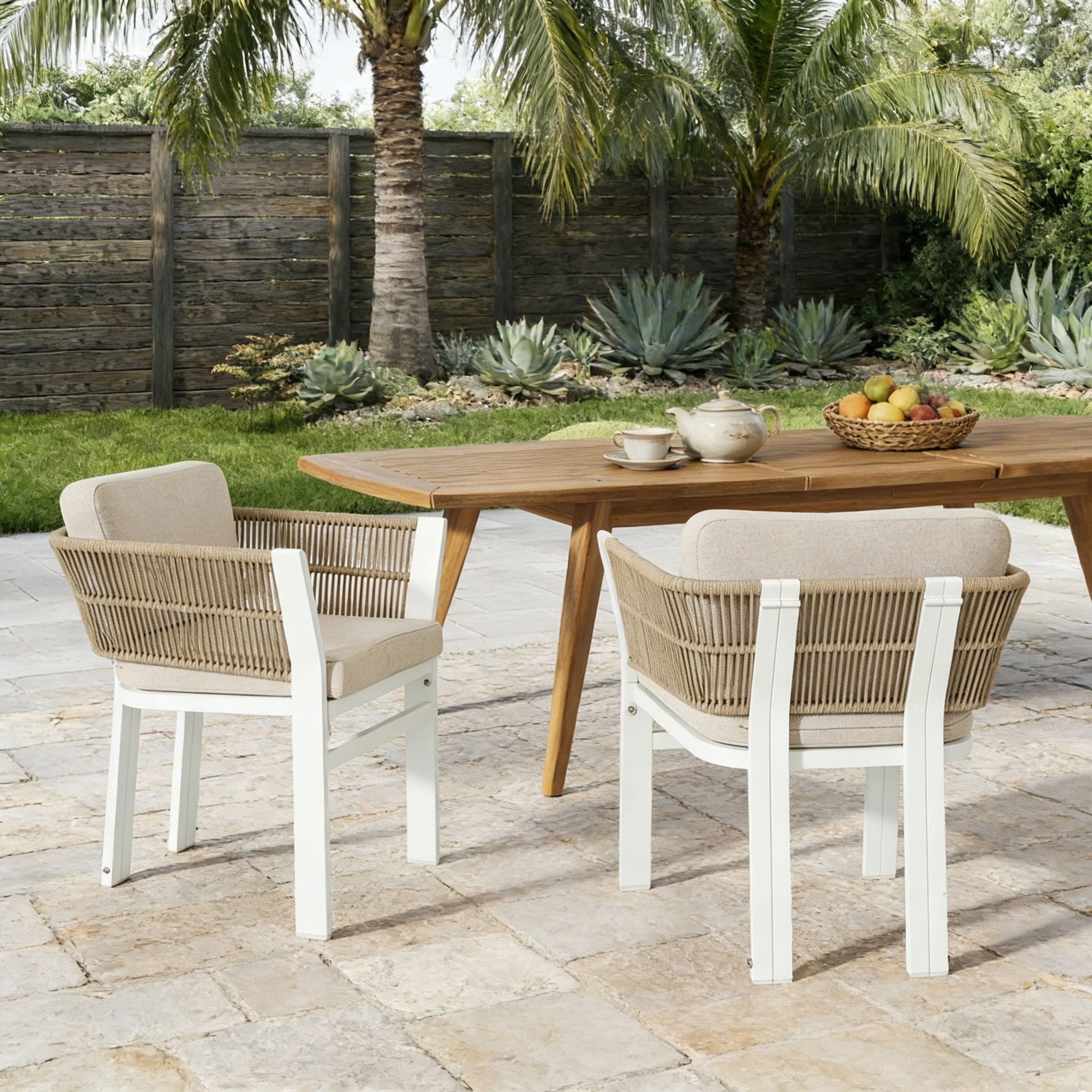 Outdoor Dining Chair, All-Weather Patio Seating For Backyard (Set of 2)