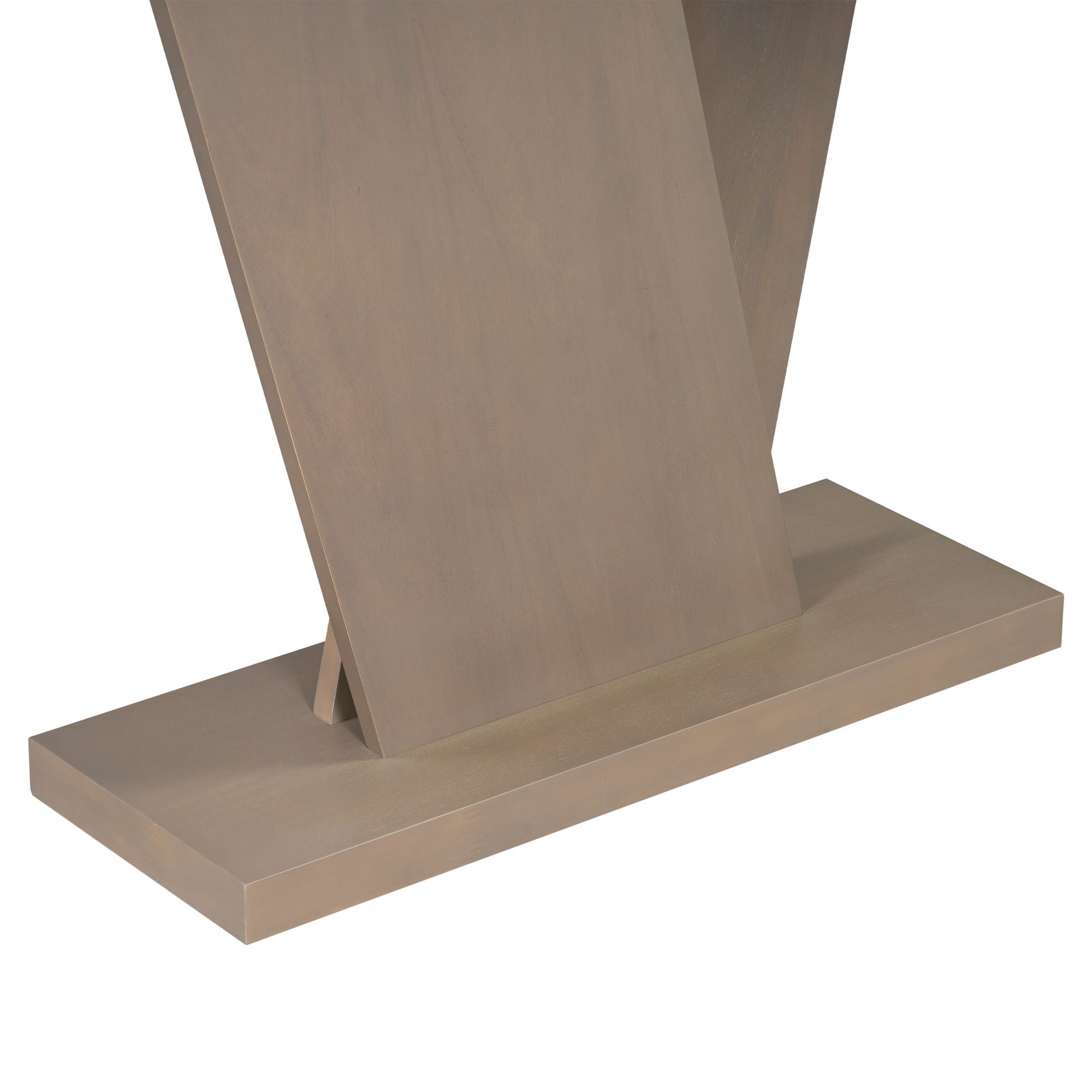 Console Table With V Shape Base, Sculptural Entryway Accent