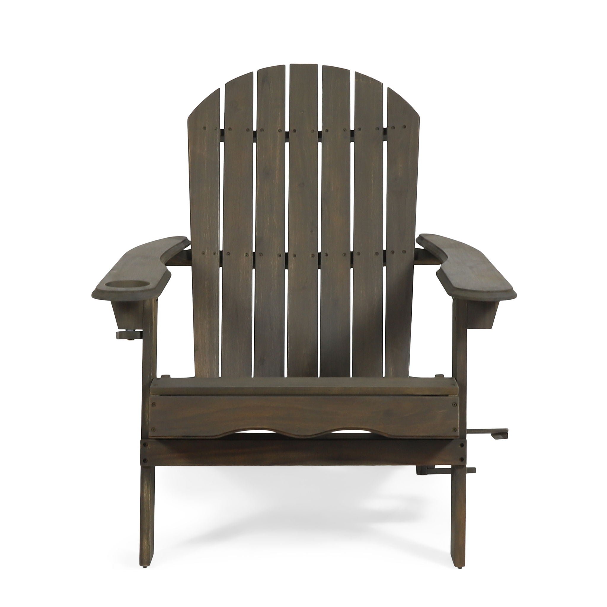 Zenithia - Outdoor Foldable Adirondack Chair With 2 Cup Holders