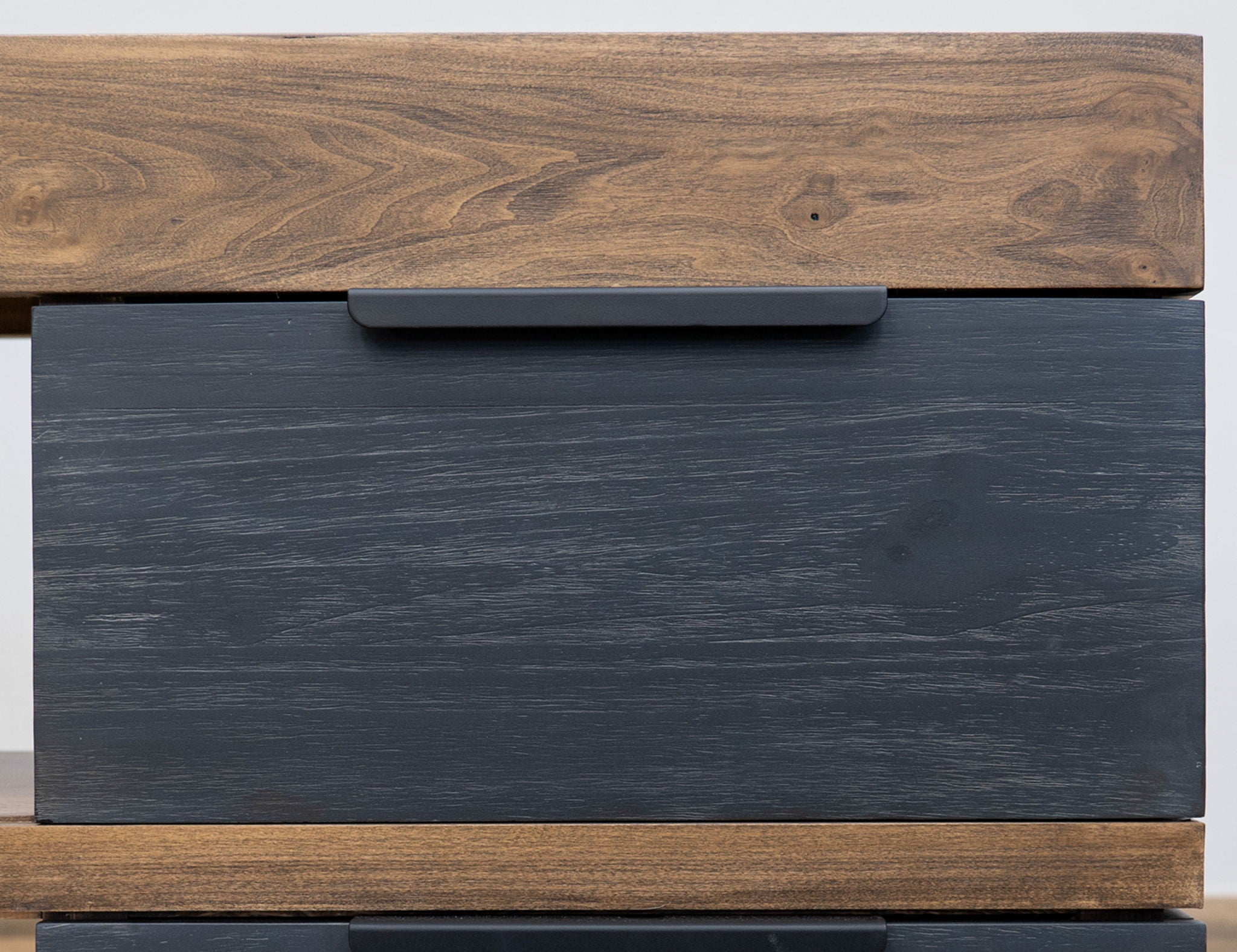 Tuxedo - TV Stand - Satin Black / Brown