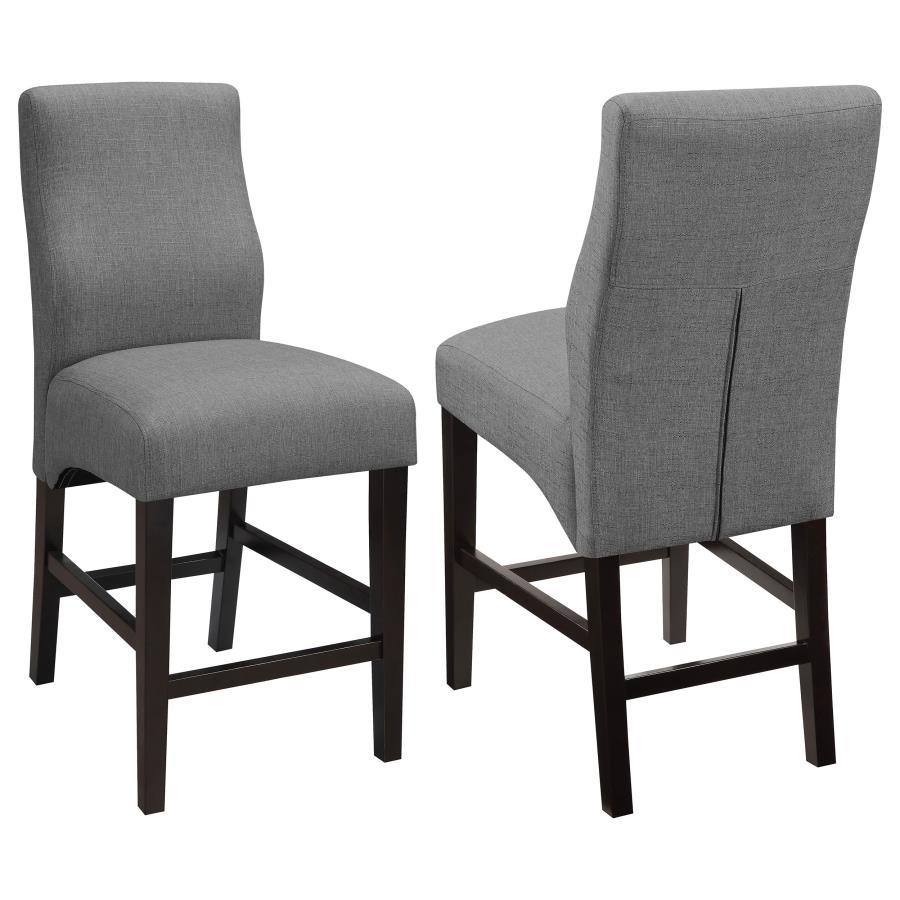 Coaster Fine Furniture Mulberry - Fabric Upholstered Counter Chair (Set of 2) - Gray | Meri Furniture