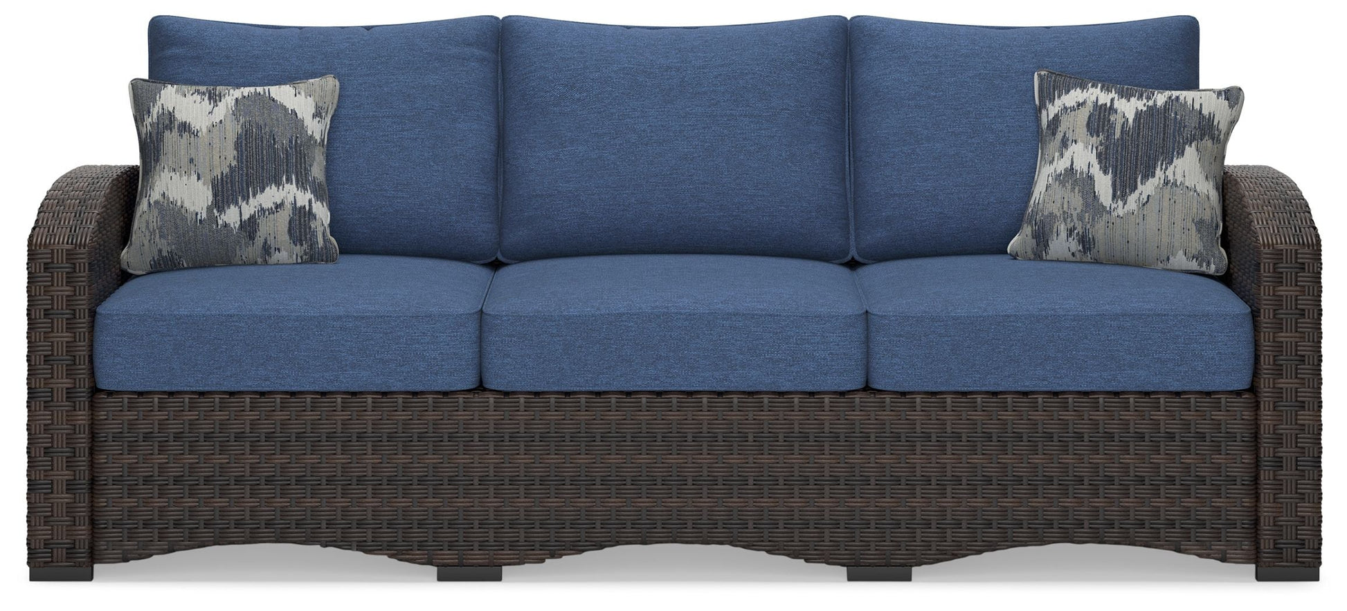 Signature Design by Ashley® Windglow - Blue / Brown - Sofa With Cushion | Meri Furniture
