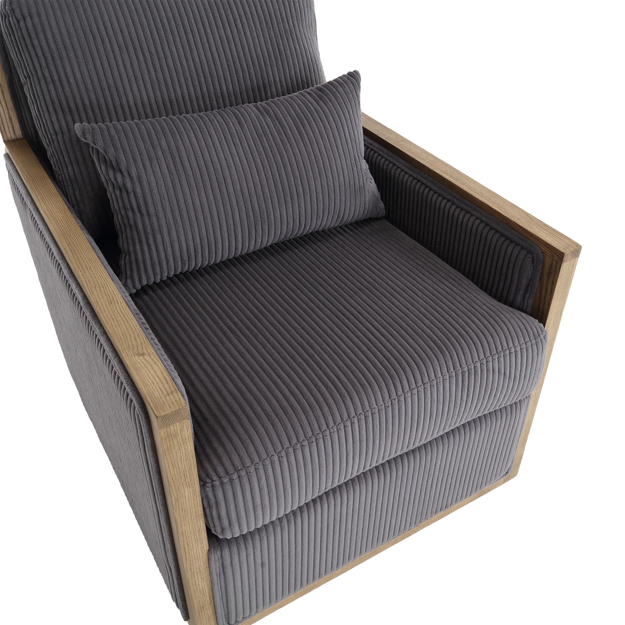 Comfy Accent Barrel Chair, 360 Degree Swivel