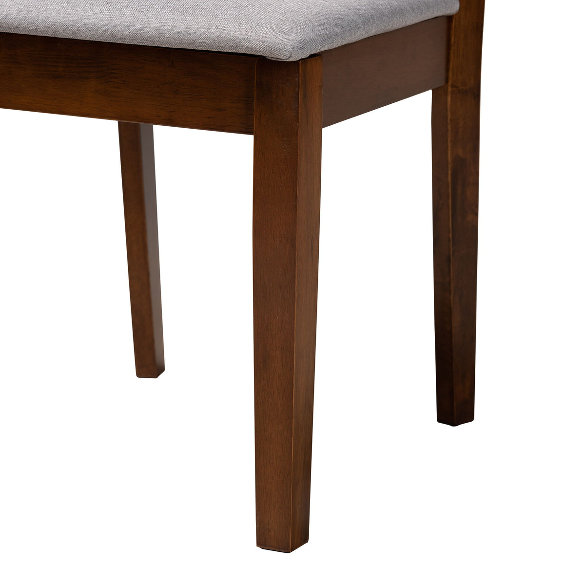 Genesis Modern Grey Fabric and Walnut Brown Finished Wood 7-Piece Dining Set