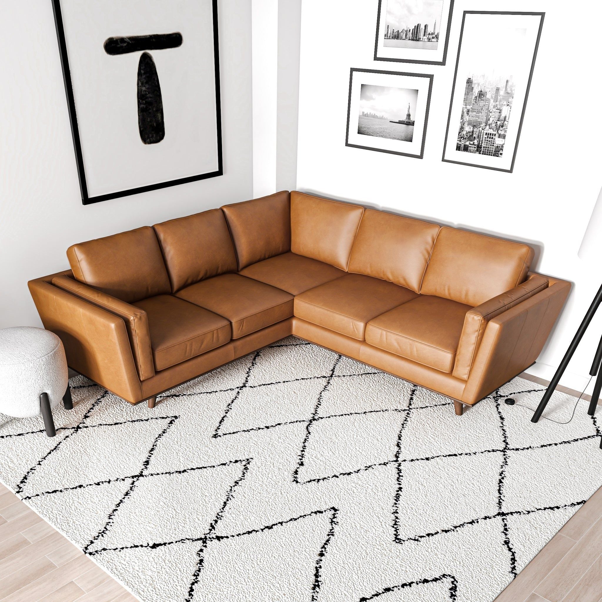 Erman - Corner Sofa - Tan