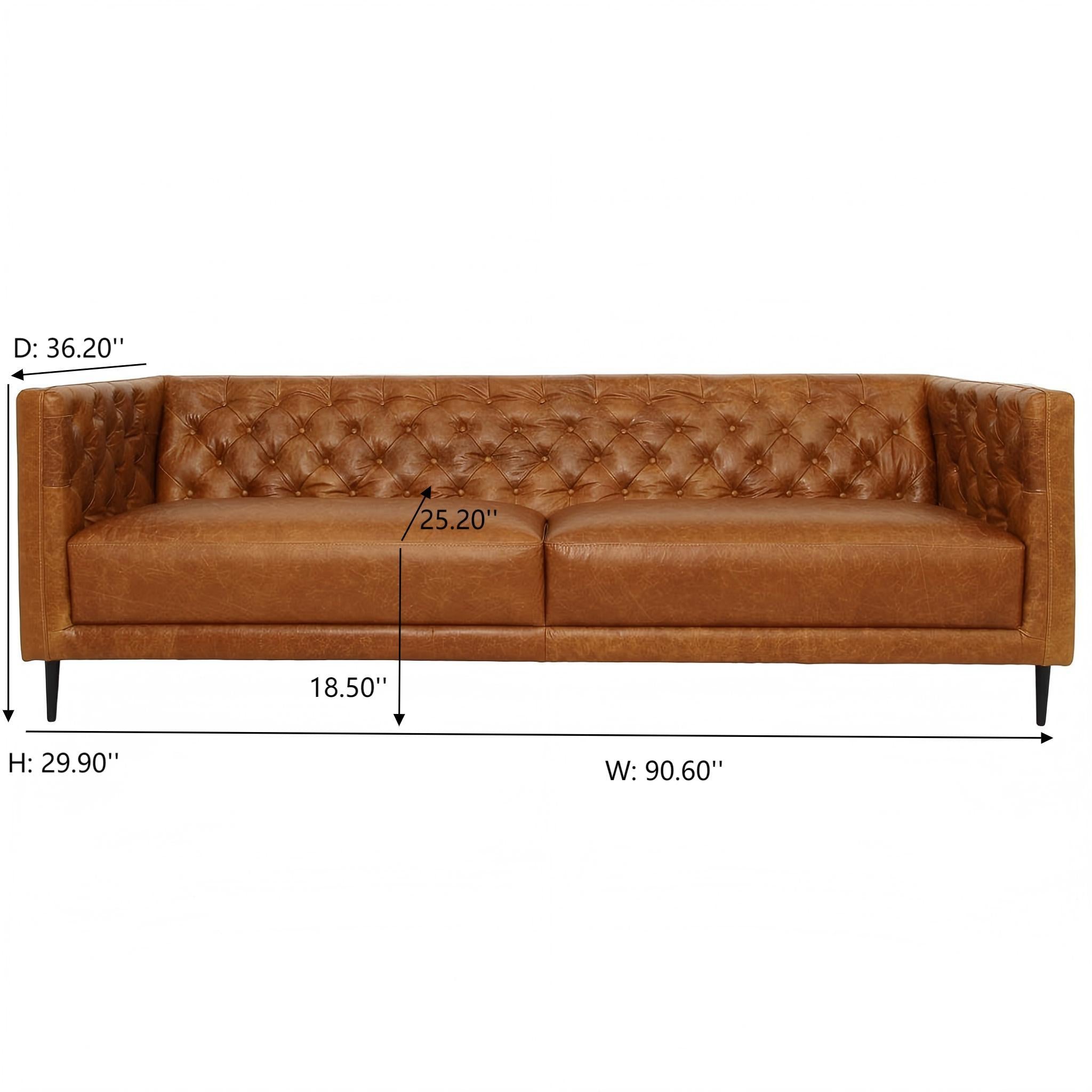 Vermont - Waxy Sofa - Cognac