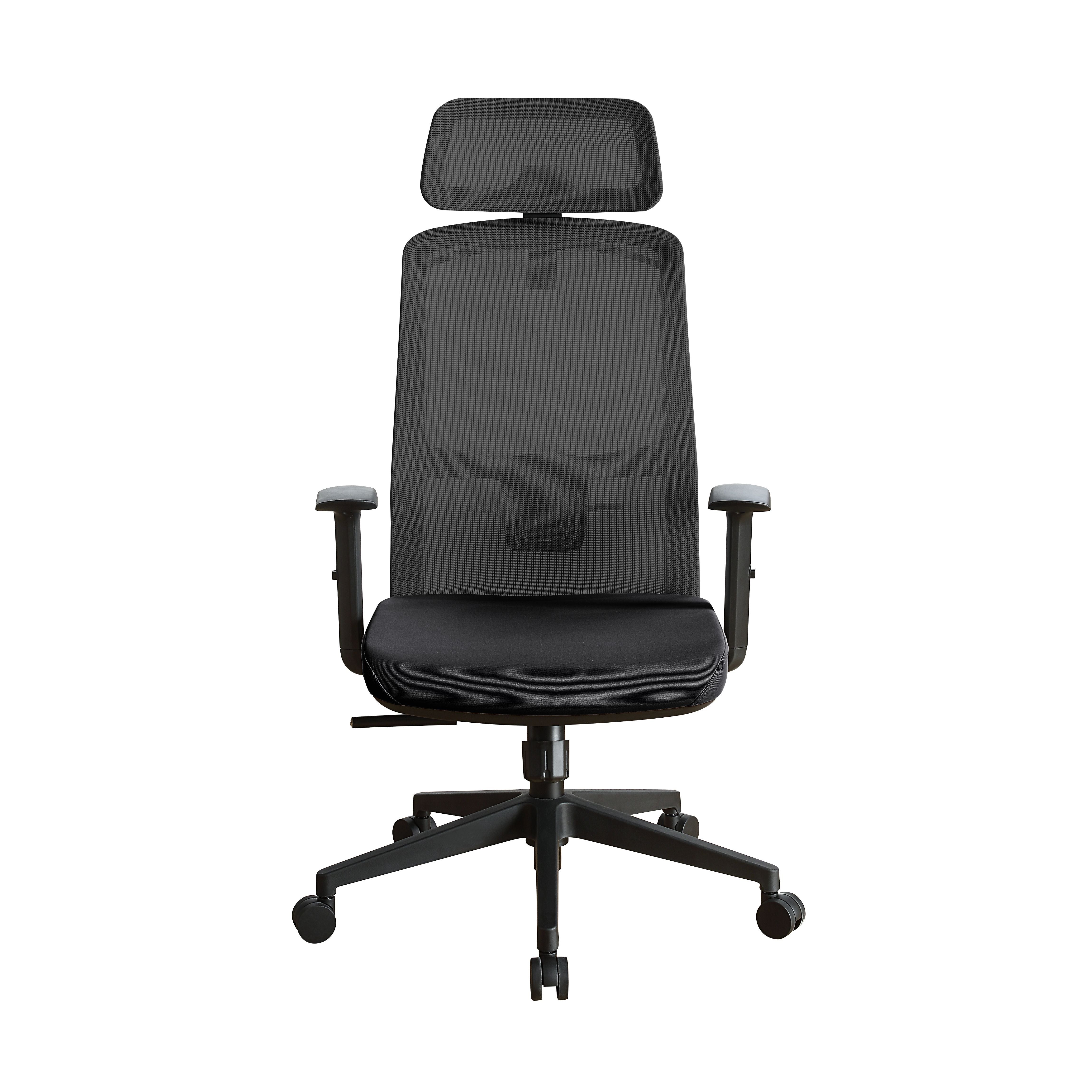 ACME •KD, Office Chair•Seat: Swivel (360 Degrees), and Adjustable Height•Padded Seat Cushion•Back Cushion w/Breathable Mesh Material•5-Star Base w/Casters•Seat Cushion Thickness: 3"•Adjustable Headrest(3 Angels & 6 cm) & Armrest(8 cm) | Meri Furniture