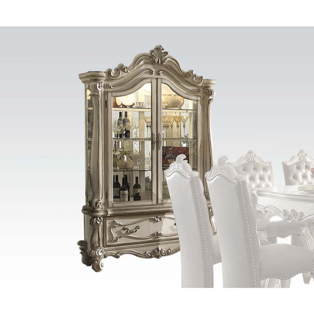 Curio Cabinet • Arched Top: Touch Light & 2 Glass Doors.