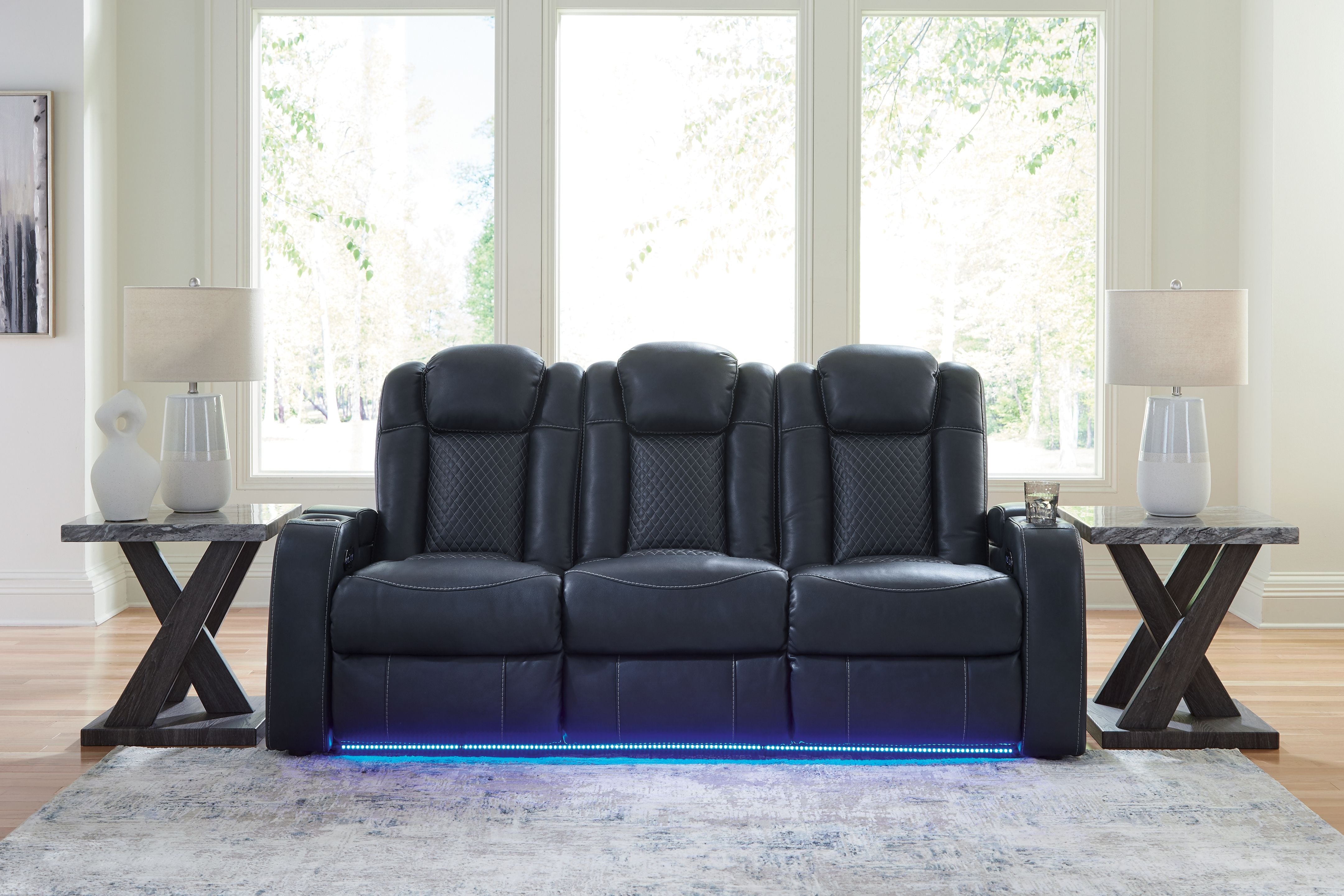 Signature Design by Ashley® Fyne-dyme - Power Reclining Sofa With Adj Headrest | Meri Furniture