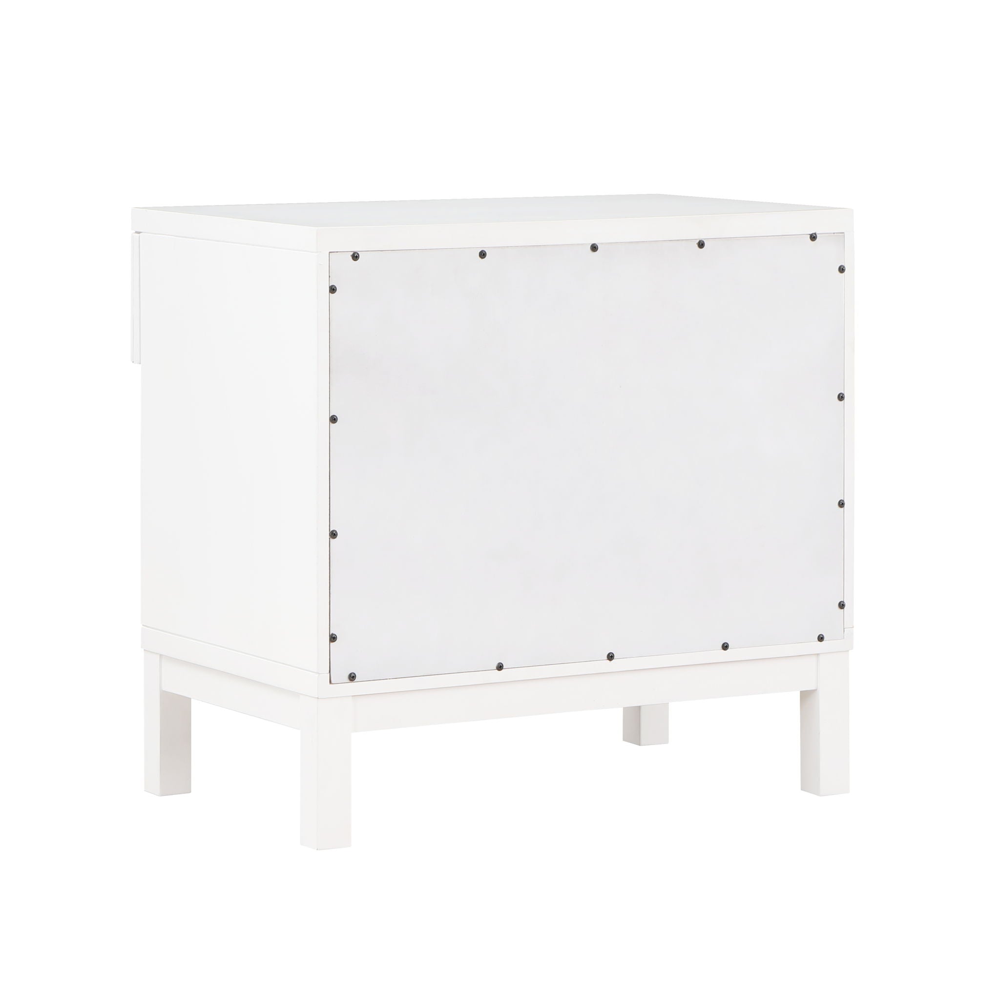 Blake - Cane 1 Drawer Nightstand With Cane Front - White