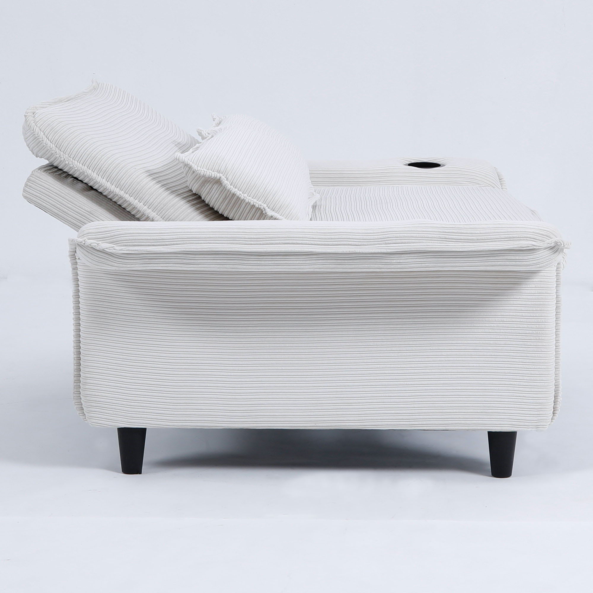 Modern Fabric Multi-Functional Sofa Bed With Adjustable Armrests And Backrests