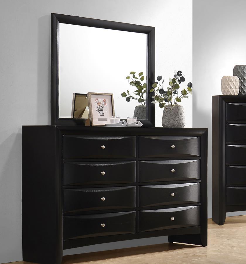 Coaster Fine Furniture Briana - 8-Drawer Dresser With Mirror - Black | Meri Furniture