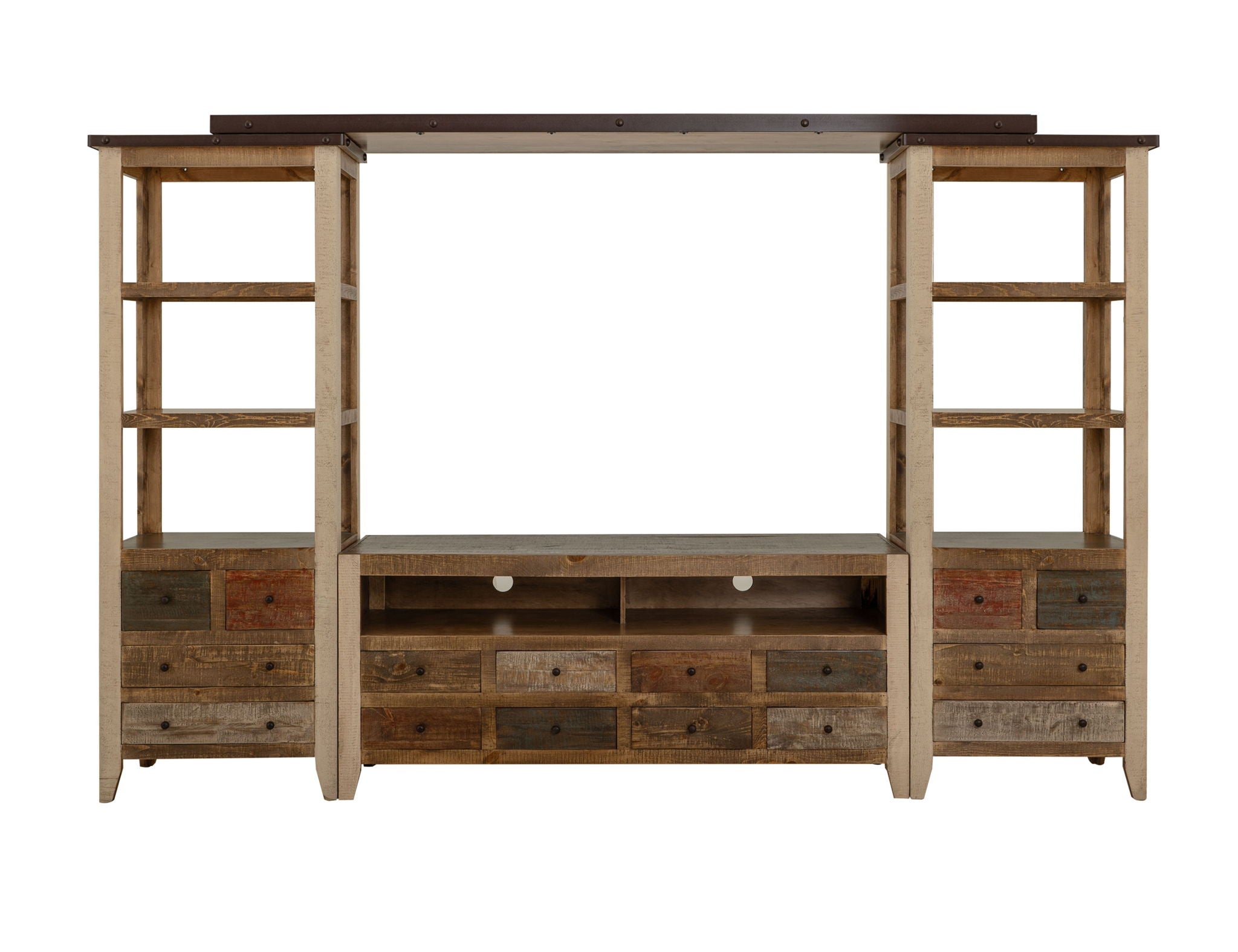 Antique - TV Stand / Wall Unit - Multicolor