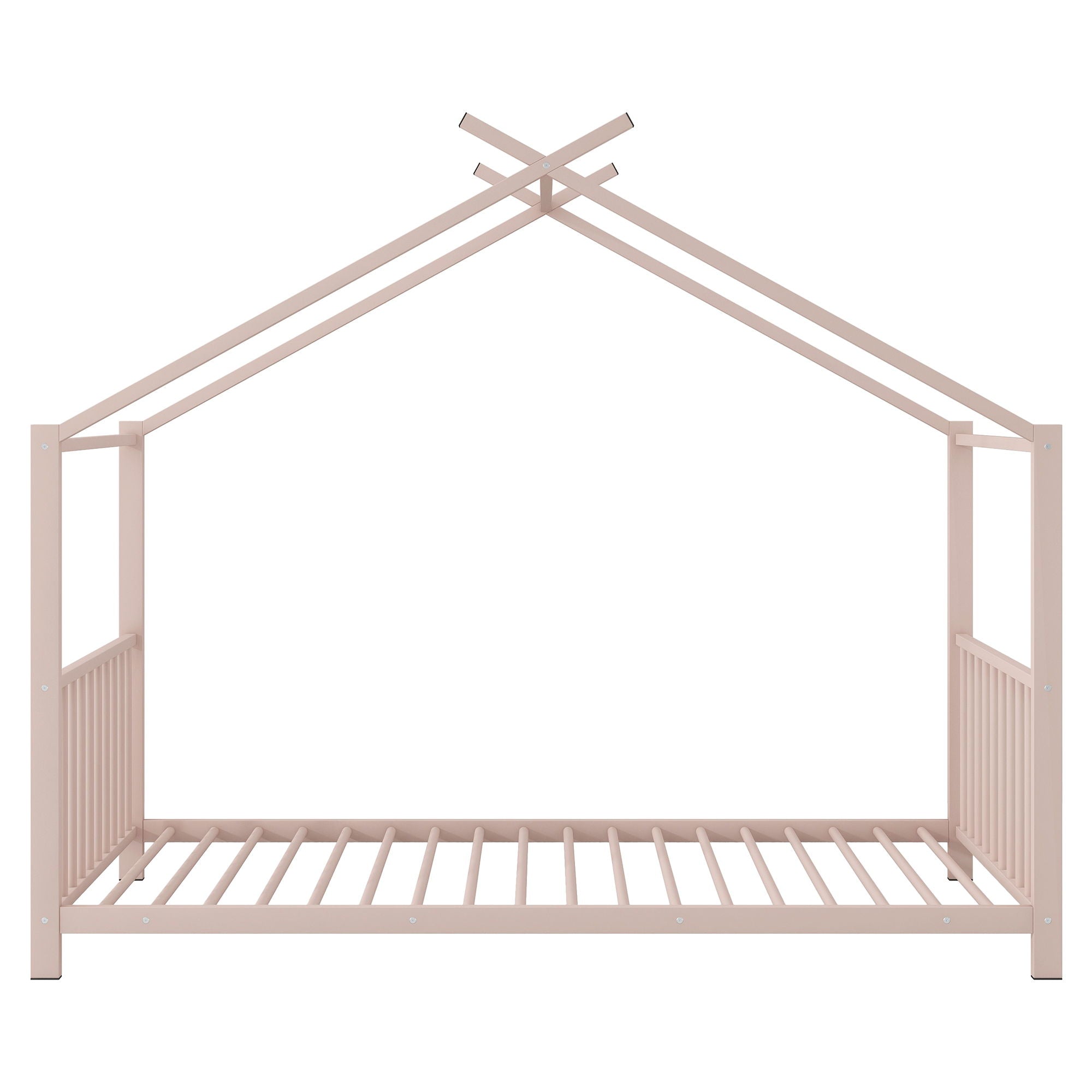 Metal House Platform Bed With Modern Design And Durable Frame