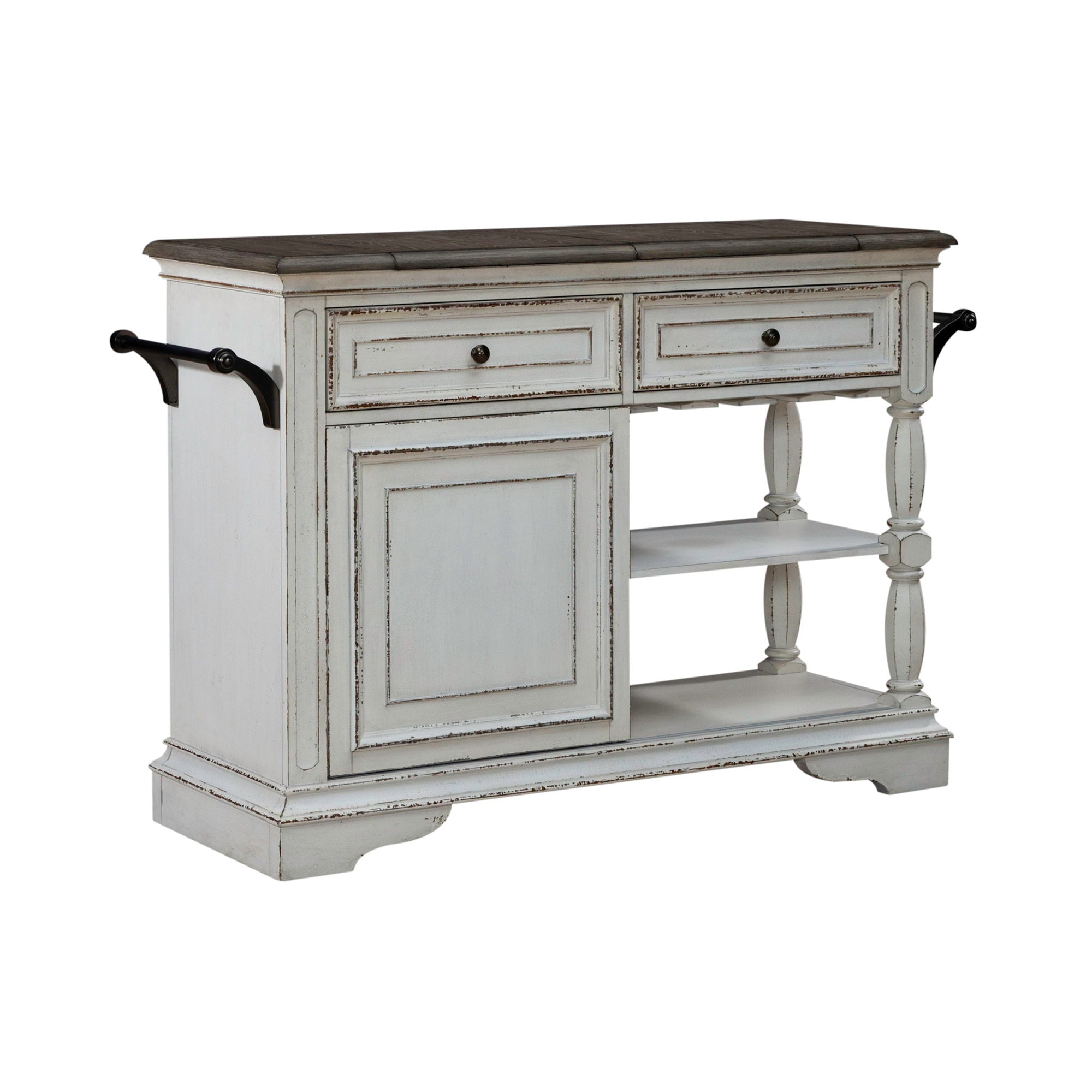 Liberty Furniture Magnolia Manor - Bar Cart - White | Meri Furniture