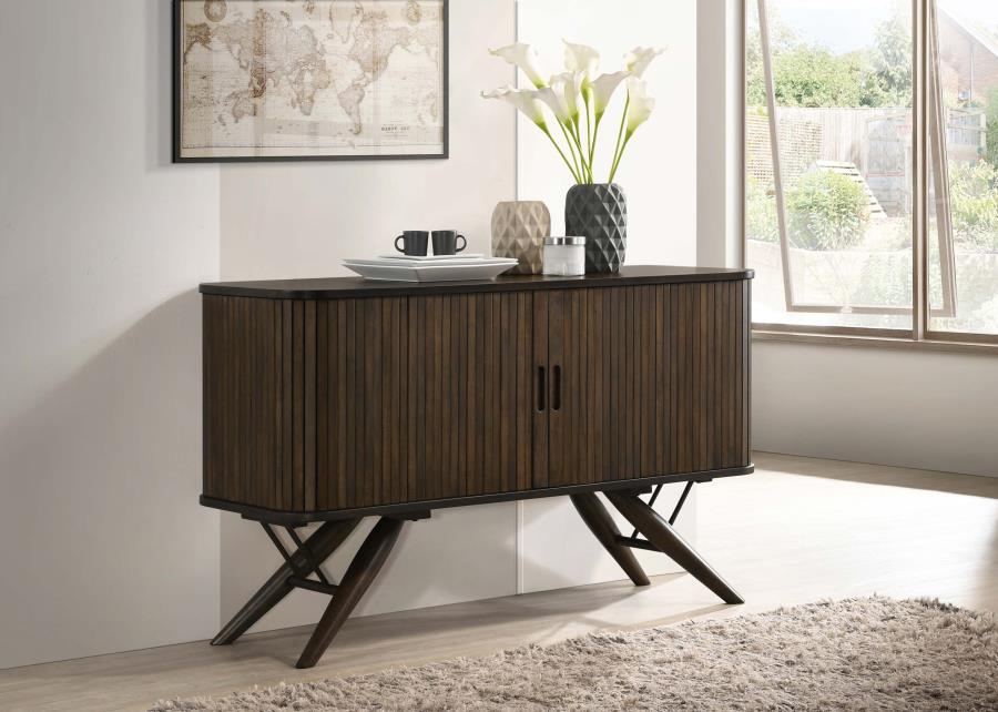 Coaster Fine Furniture Wes - 2 Door Sideboard Buffet Storage Cabinet - Dark Walnut | Meri Furniture