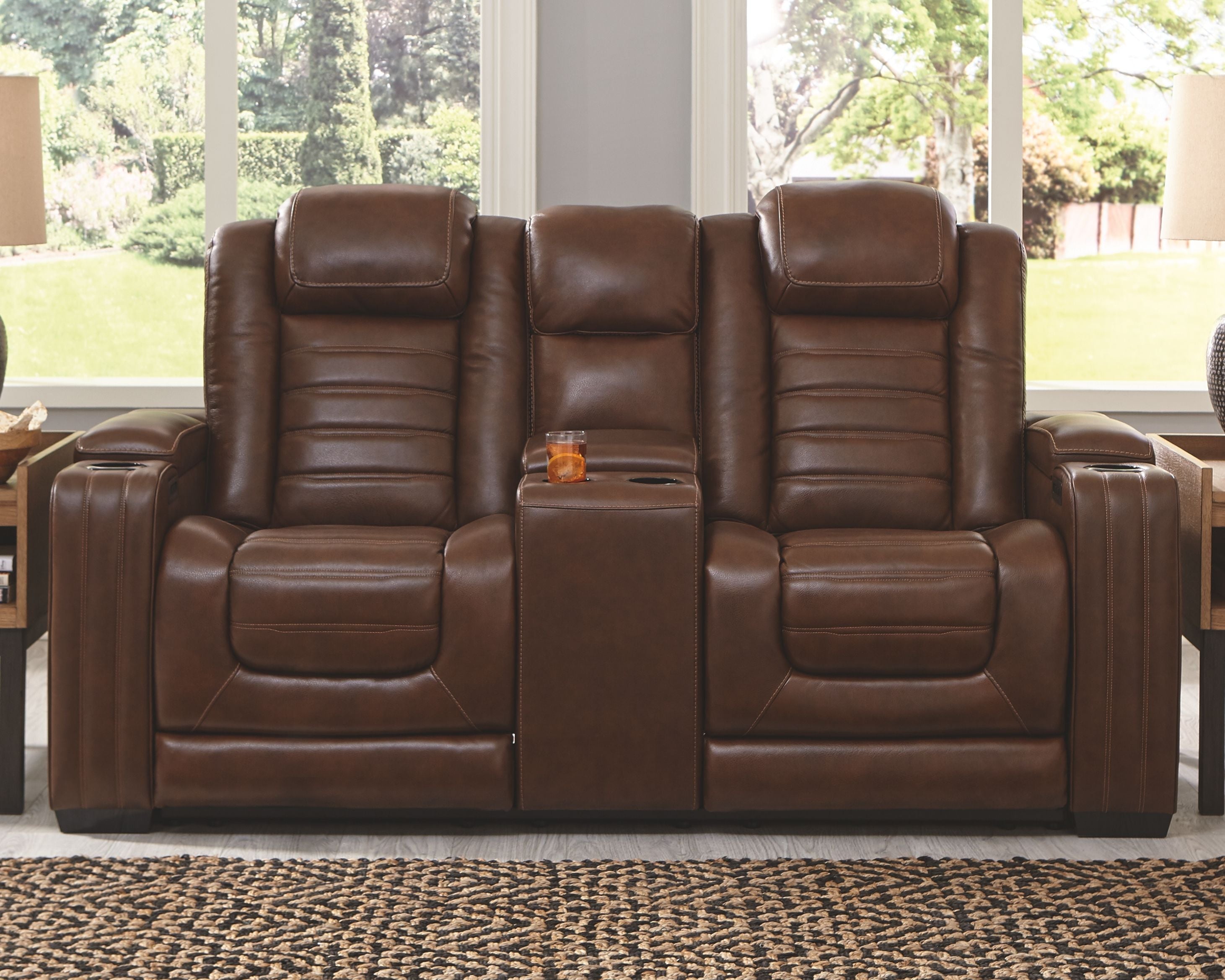 Signature Design by Ashley® Backtrack - Chocolate - 2 Pc. - Power Reclining Sofa, Loveseat | Meri Furniture