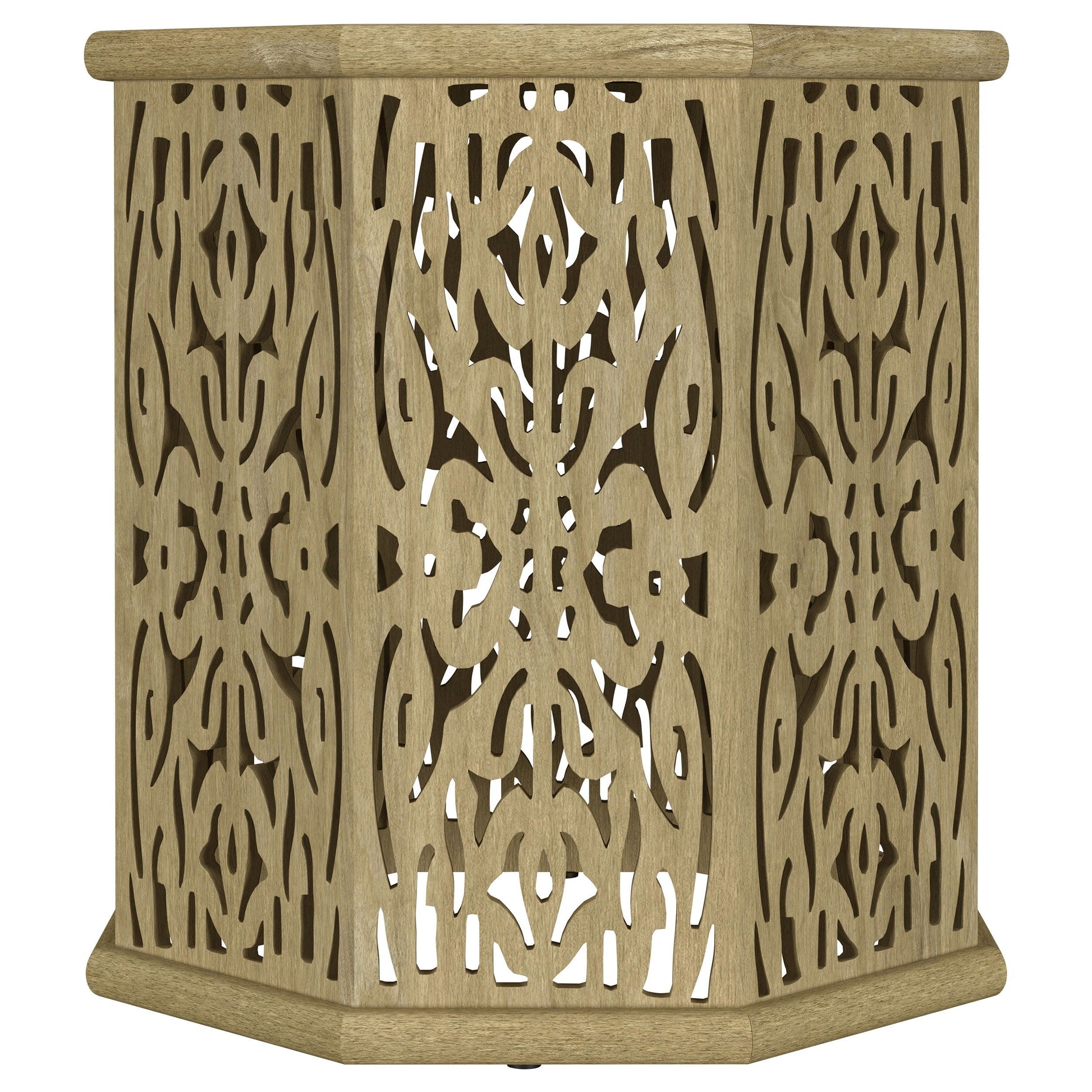 Coaster Fine Furniture Torres - Octagonal Solid Mango Wood Side Table - Natural Brown | Meri Furniture