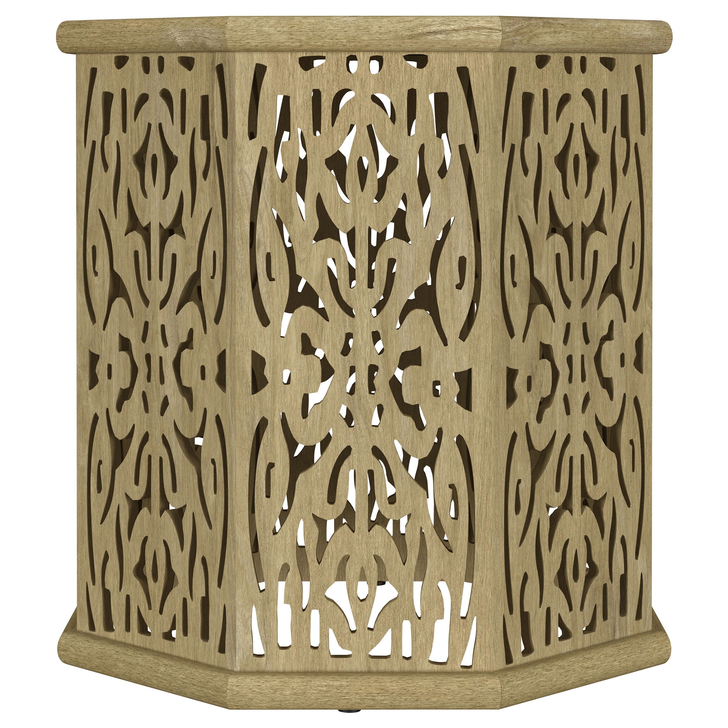 Coaster Fine Furniture Torres - Octagonal Solid Mango Wood Side Table - Natural Brown | Meri Furniture