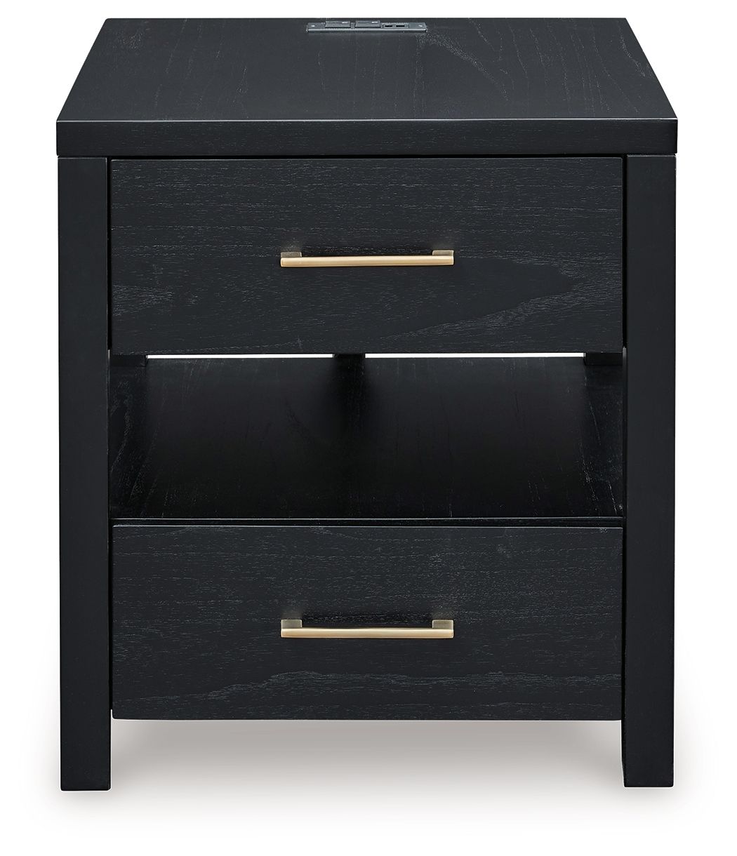 Signature Design by Ashley® Winbardi - Black - Rectangular End Table | Meri Furniture