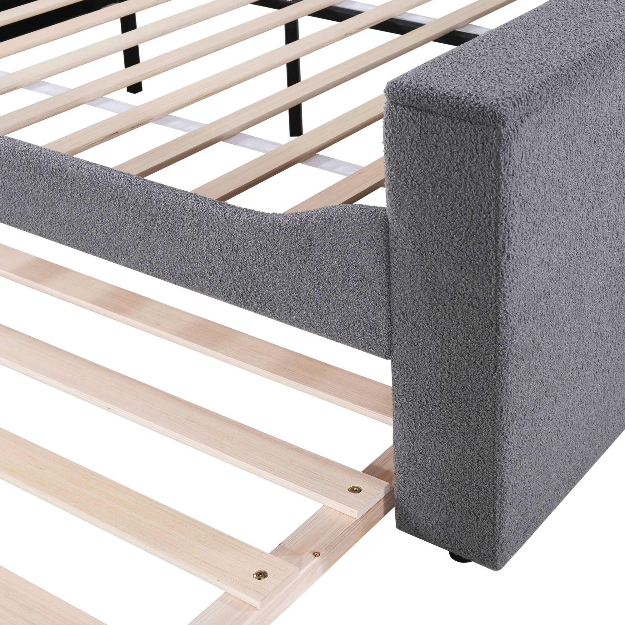 Upholstered Daybed With Storage Armrests, Trundle And Latest Integrated Bluetooth Audio System