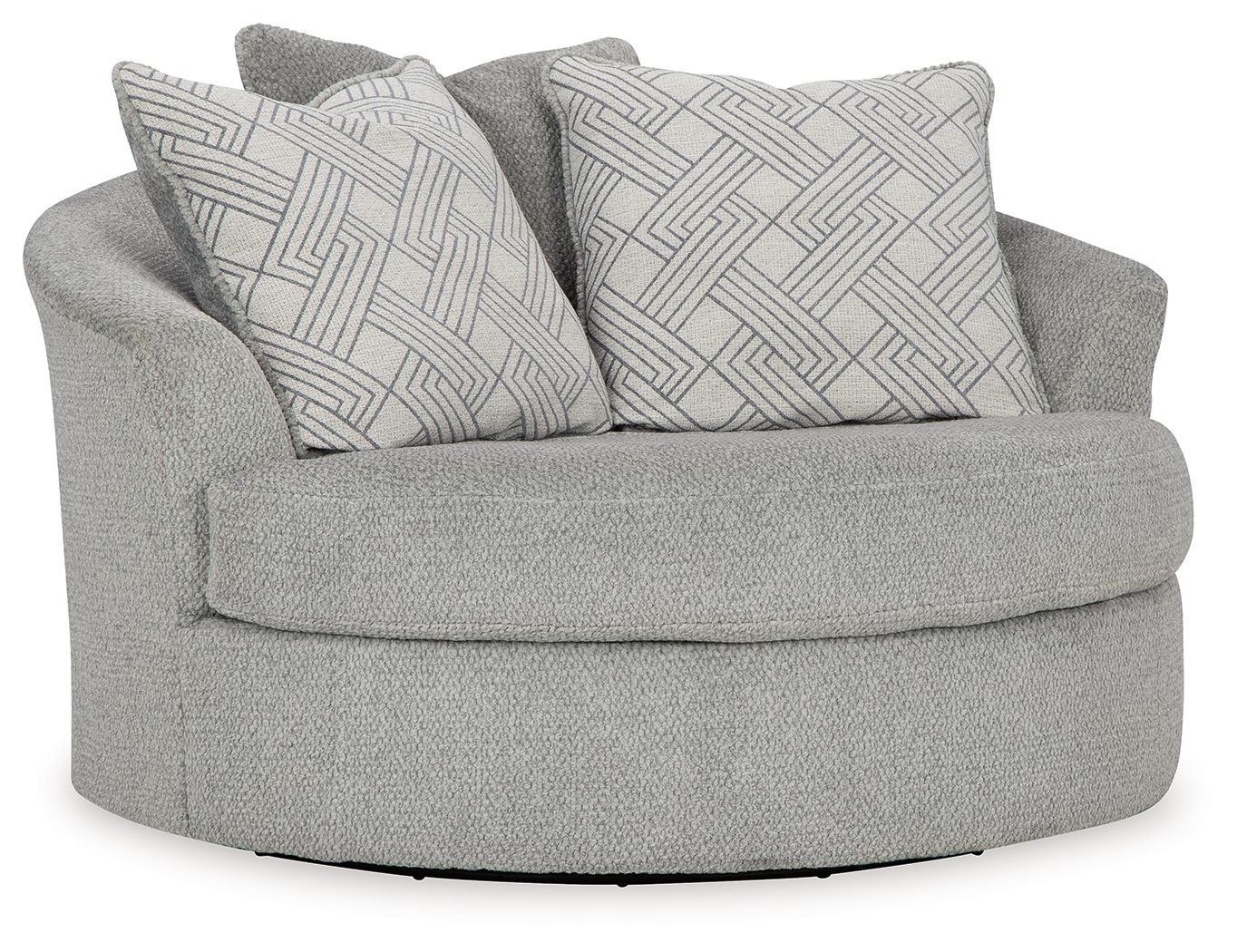 Signature Design by Ashley® Casselbury - Cement - Oversized Swivel Accent Chair | Meri Furniture