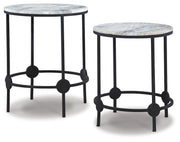 Ashley Furniture Beashaw - Gray / Black - Accent Table Set (Set of 2) | Meri Furniture
