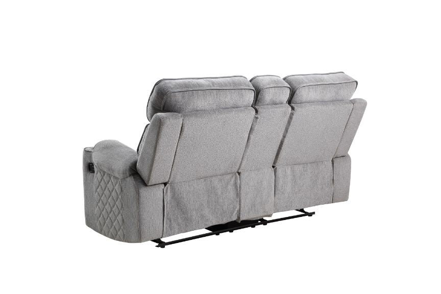 ACME Aulada - Loveseat - Gray Fabric | Meri Furniture