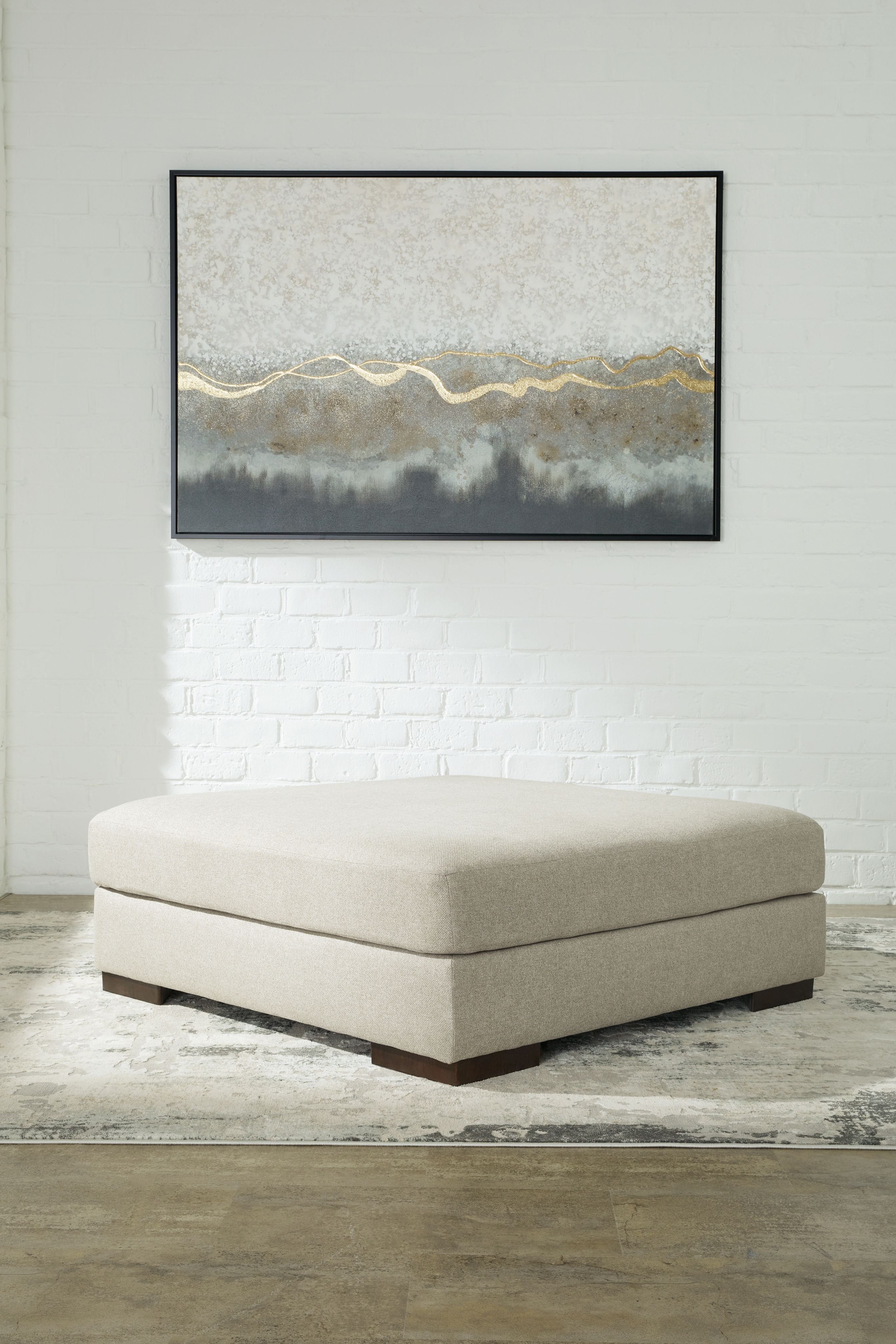 Ashley® Lyndeboro - Wicker - Oversized Accent Ottoman | Meri Furniture